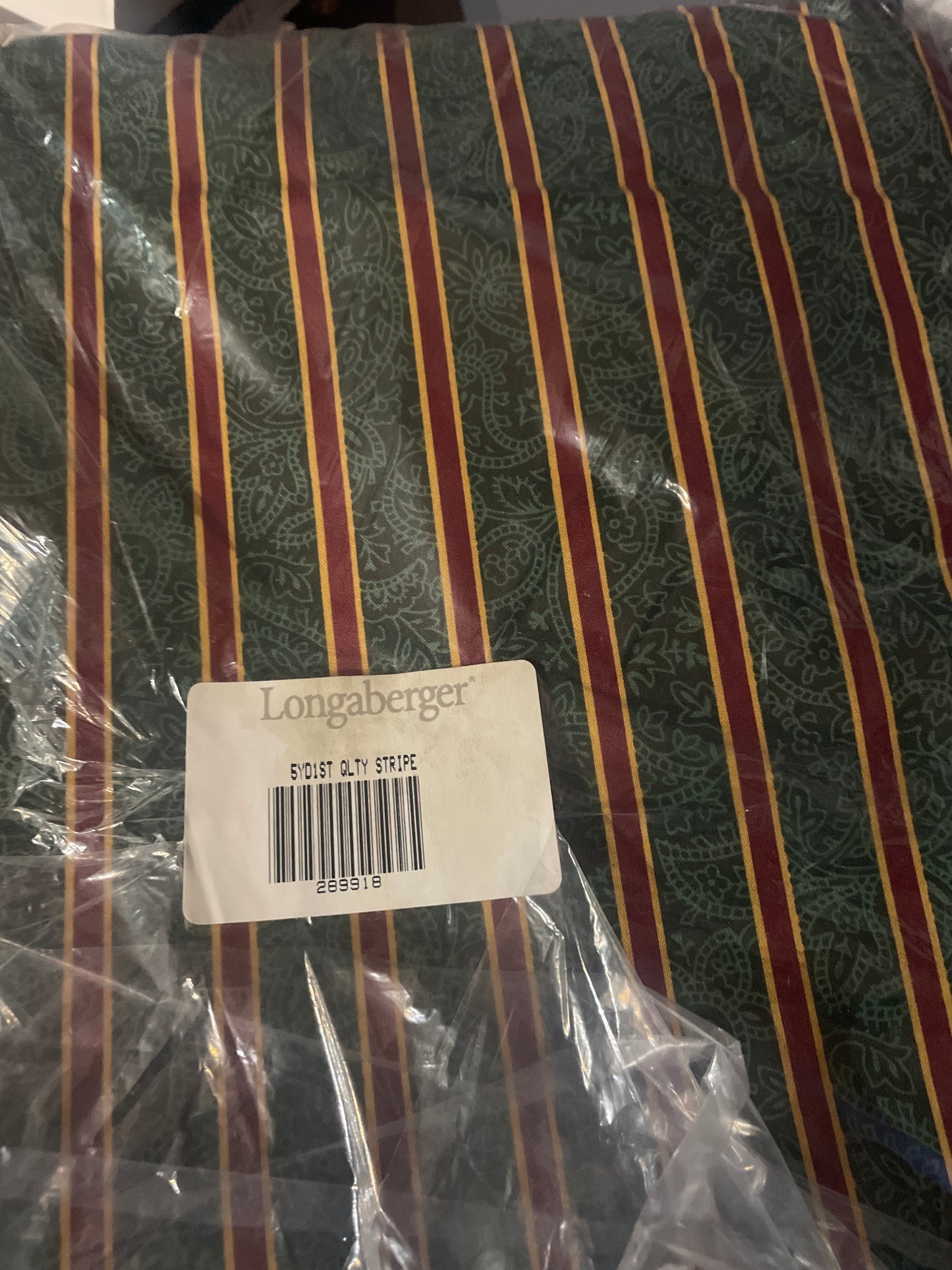 5 yards of imperial stripe fabric 