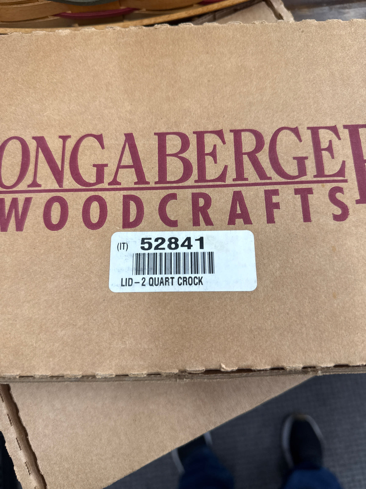 Longaberger 2 quart crock lid