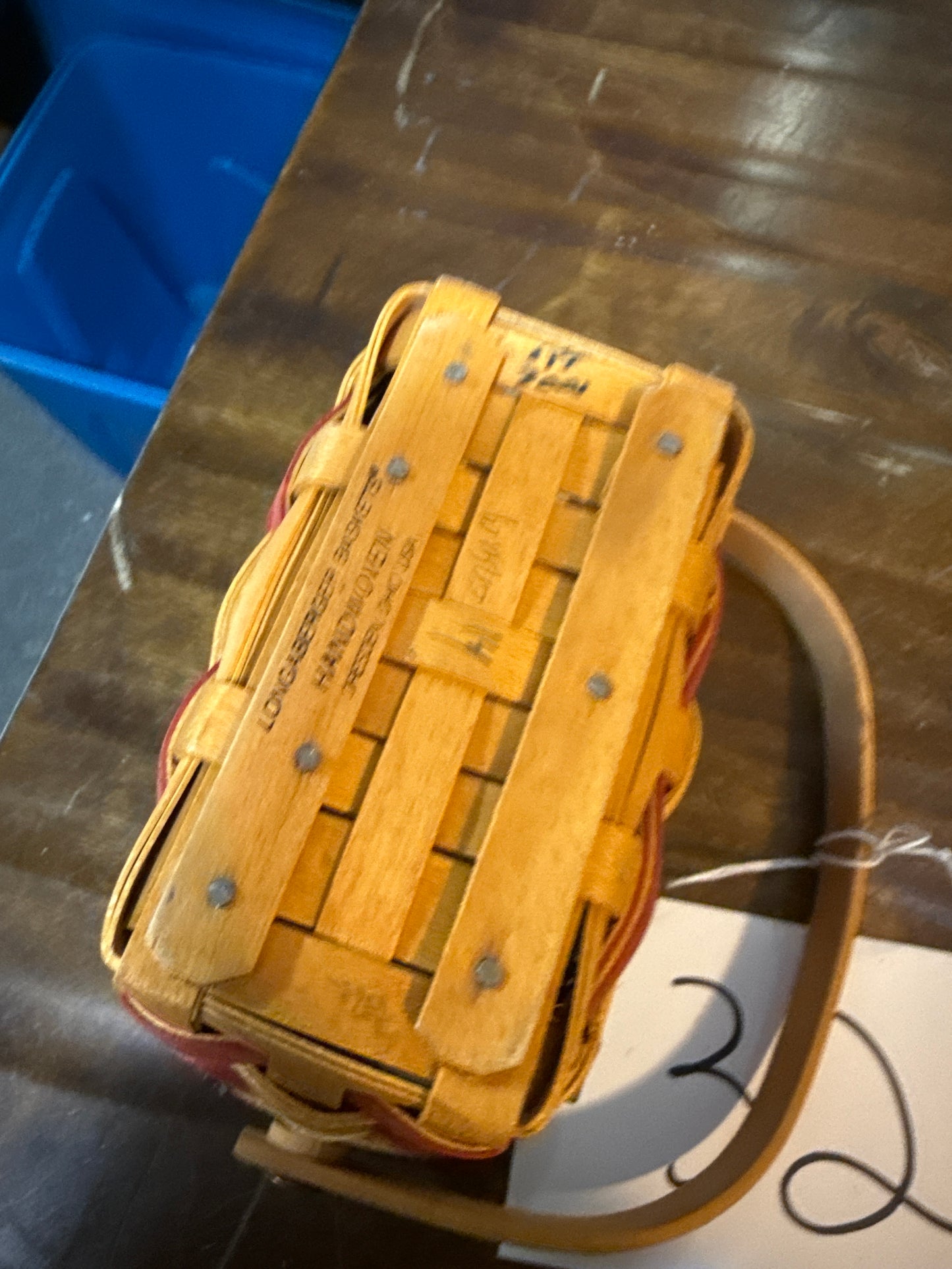 Longaberger 2001 inaugural basket with liner and protector