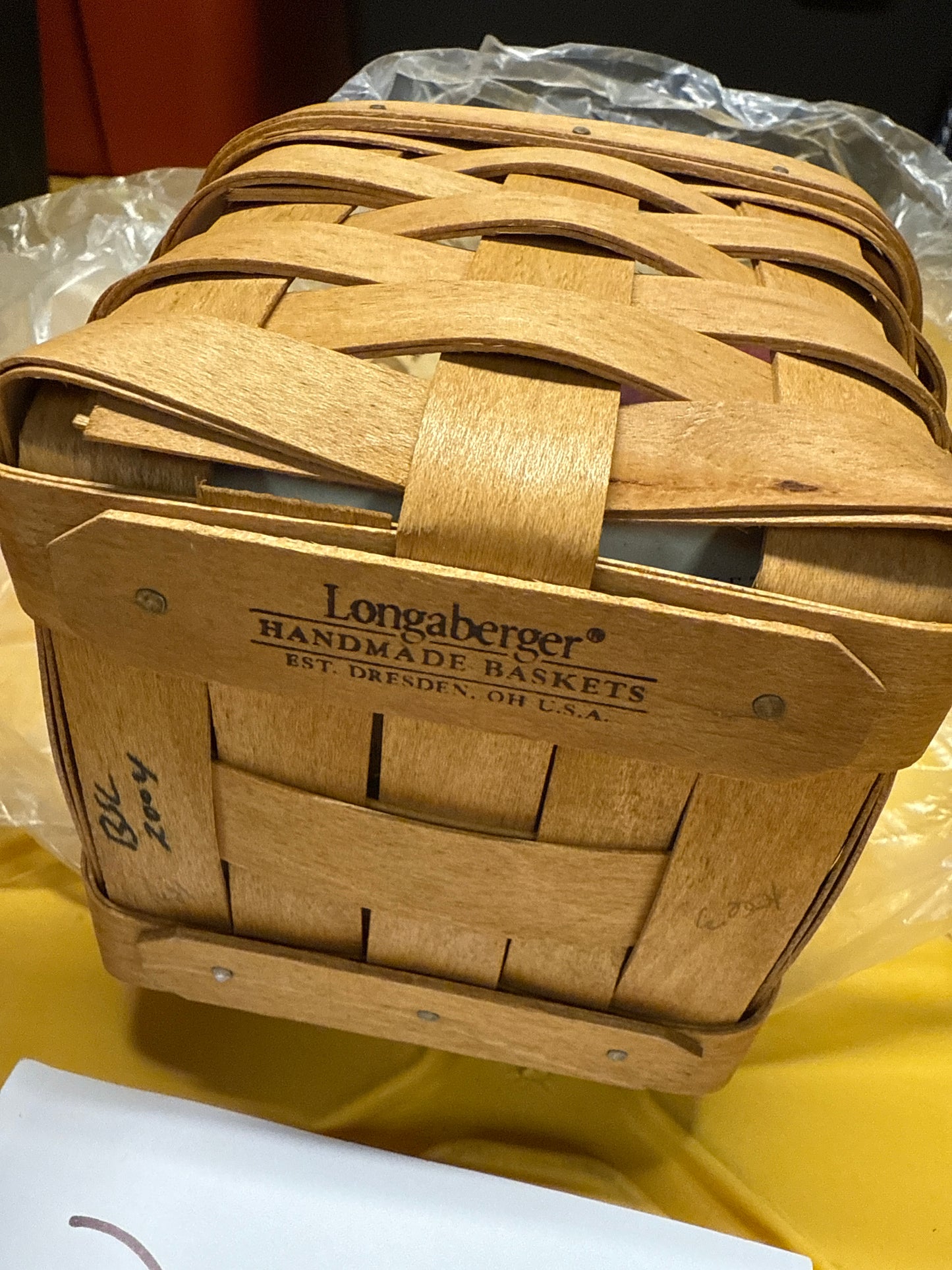 Longaberger teaspoon basket with paprika liner