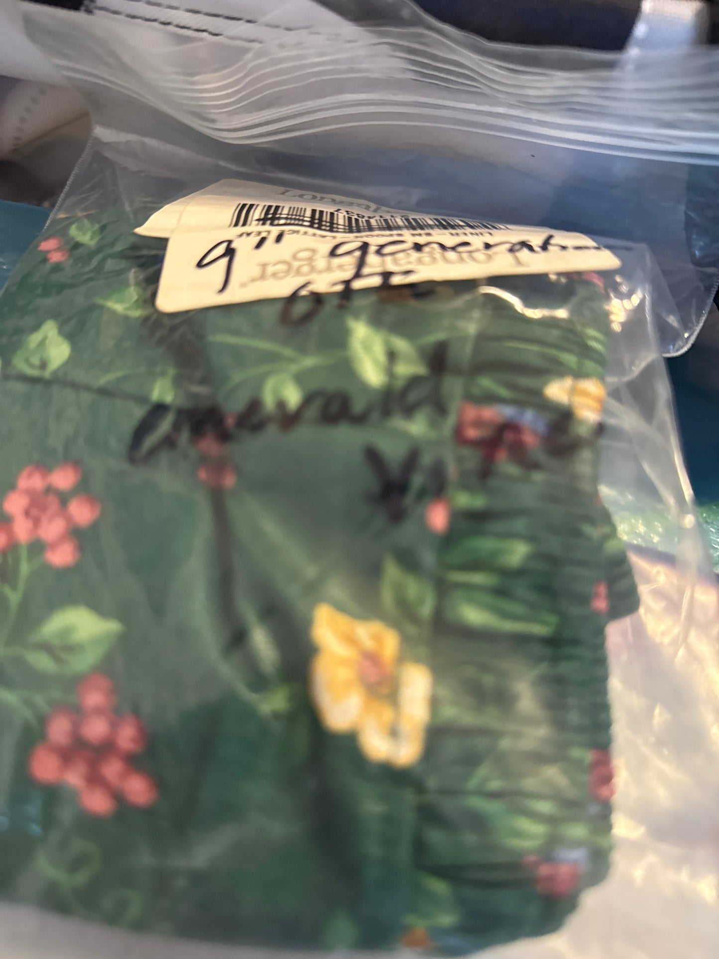 Longaberger 9” generations over the edge liner in emerald vine
