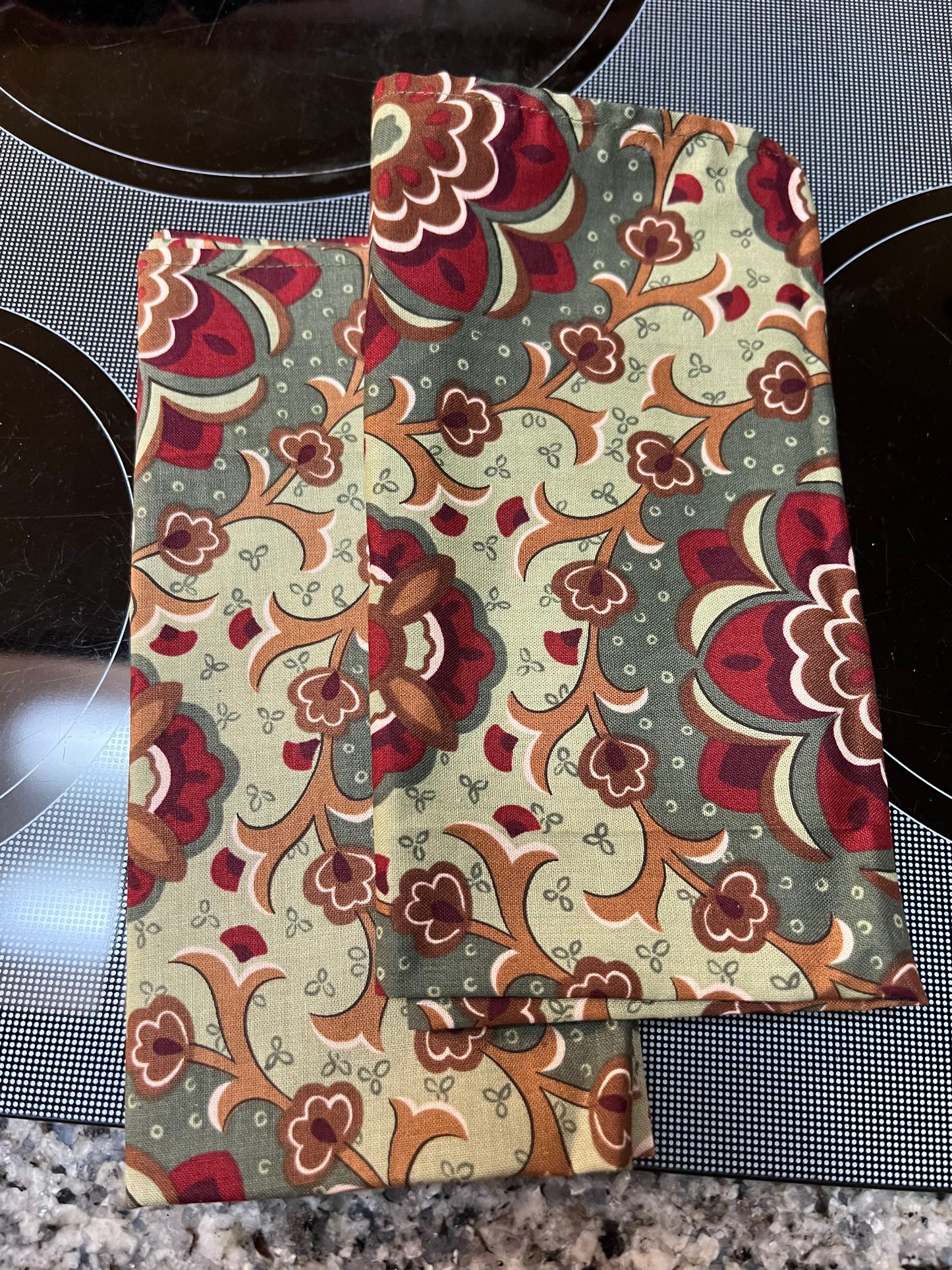 Longaberger pair of napkins in autumn roads