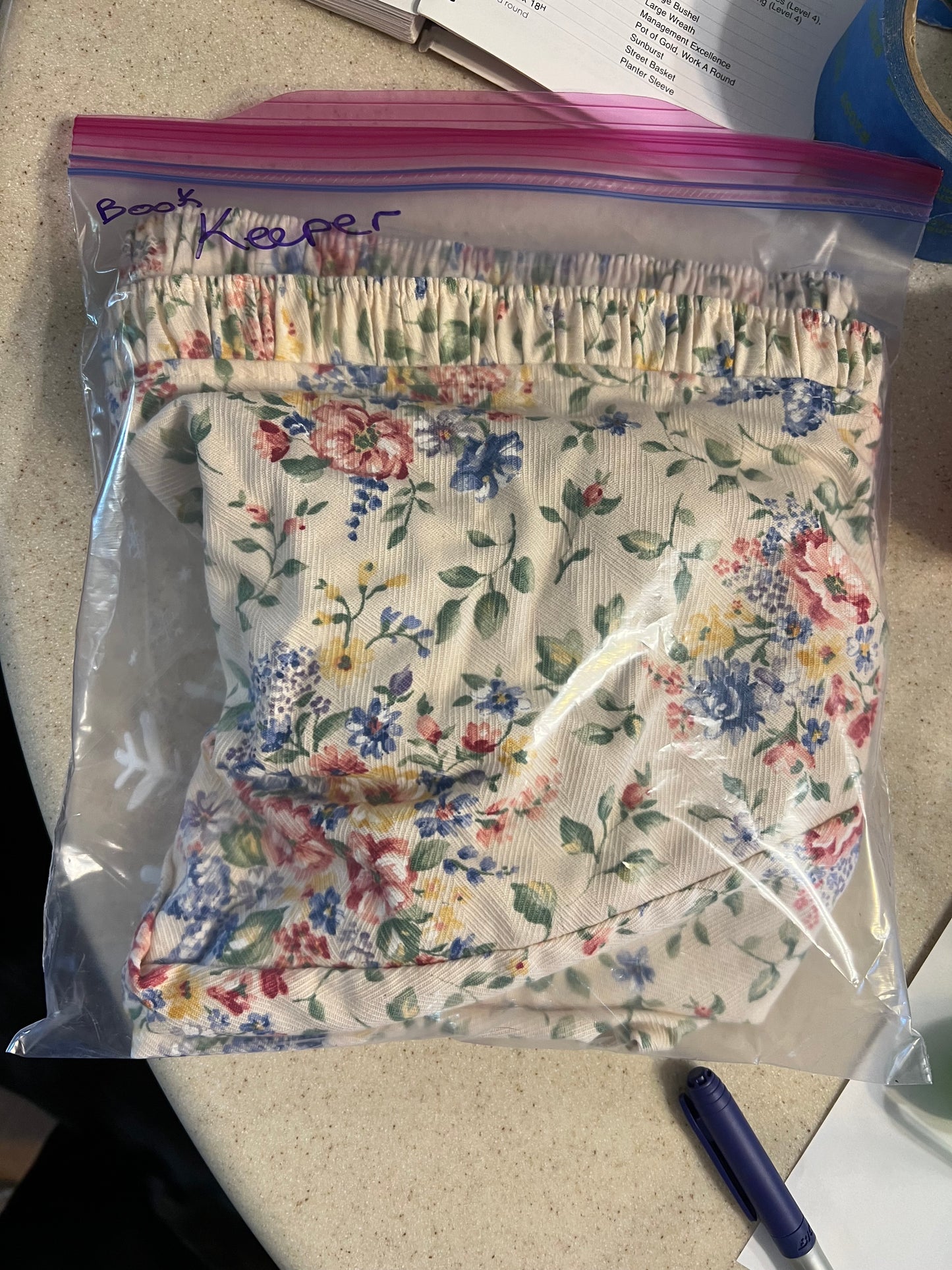 Longaberger bookkeeper liner in spring floral