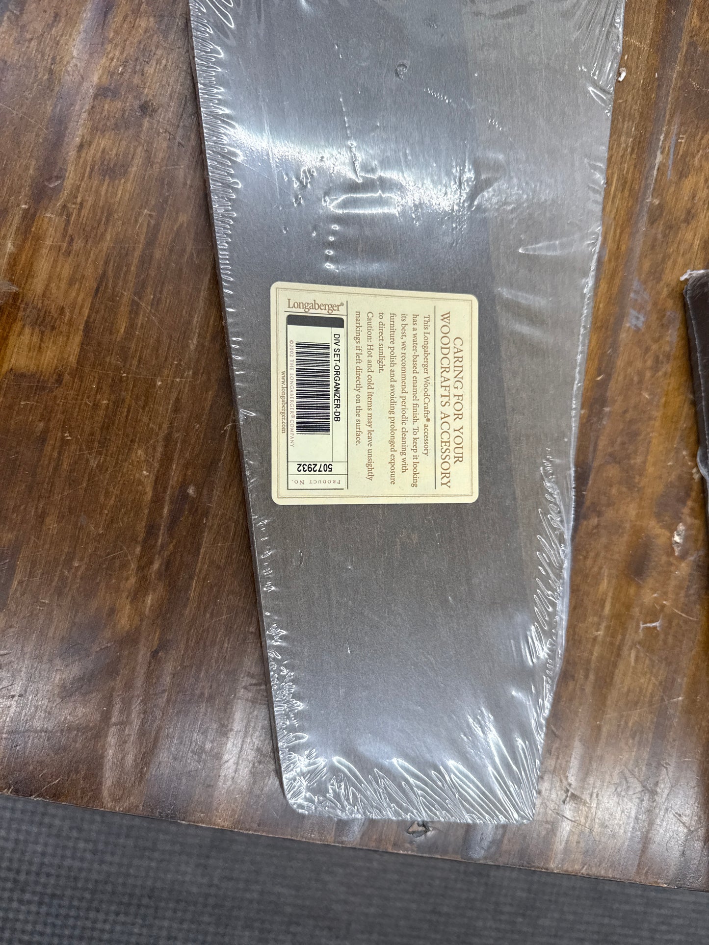 Longaberger discusses set organizer in dark brown