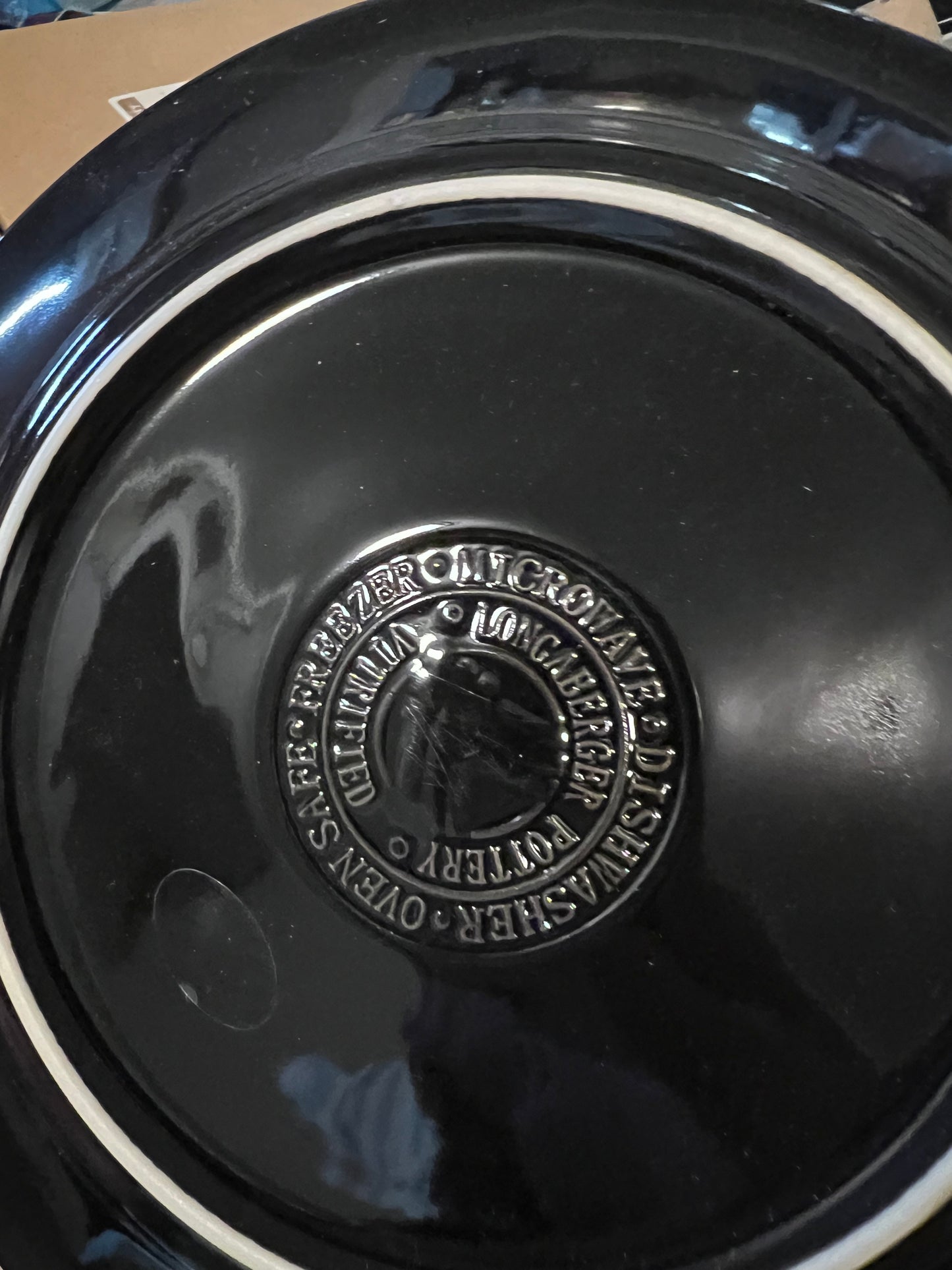Longaberger black luncheon plate