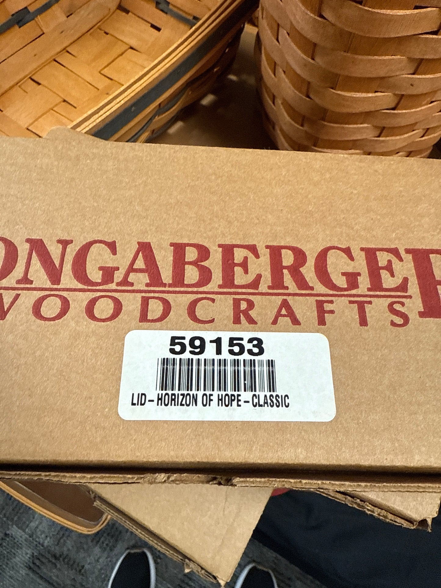 Longaberger horizon of hope classic lid