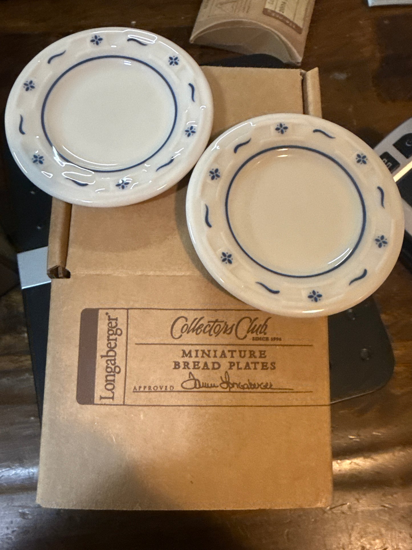 Longaberger miniature bread plates