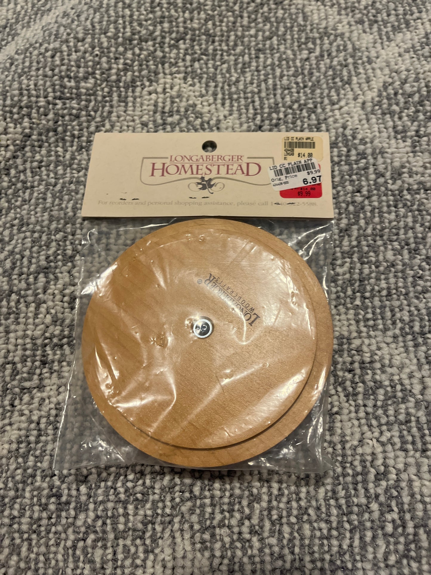 Longaberger mini apple basket lid