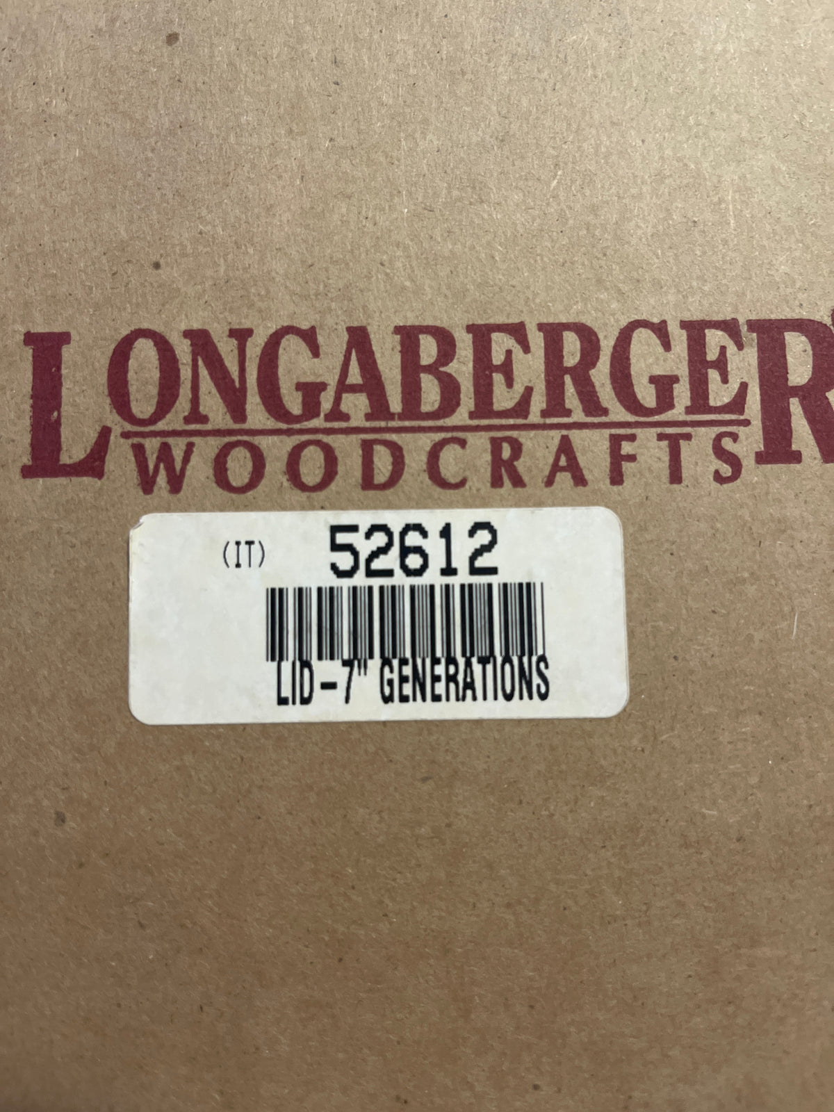 Longaberger 7” Generations lid