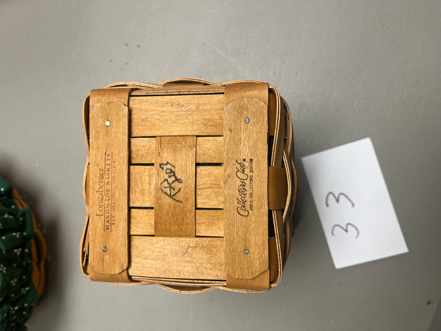 Longaberger collectors club 2003 renewal basket with liner and protector