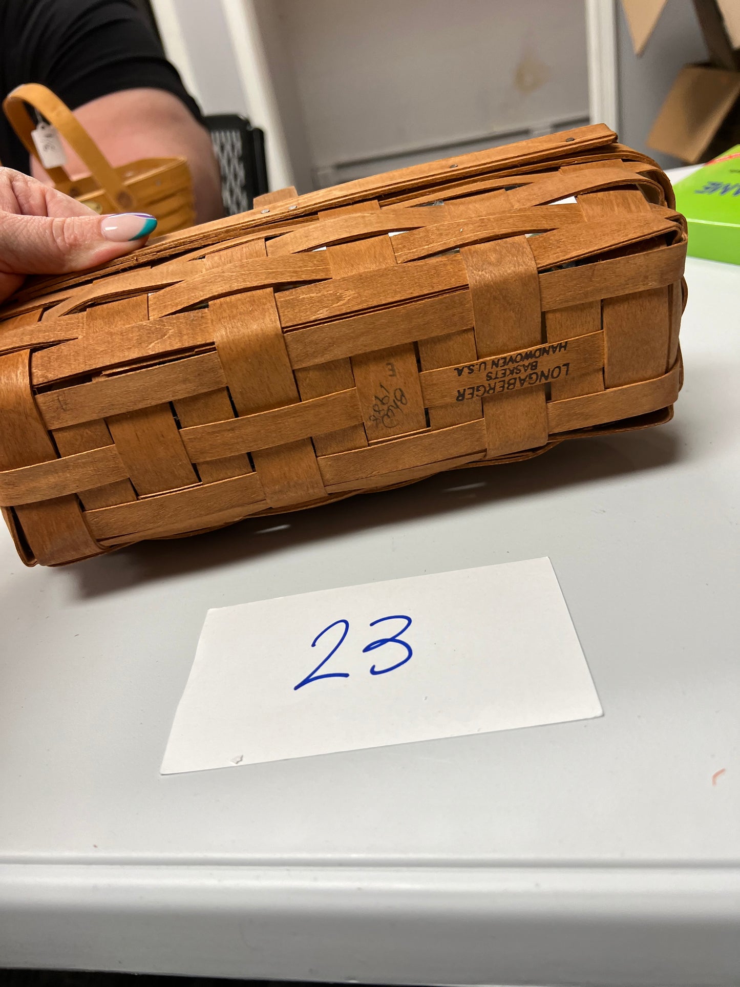 Longaberger bed basket with liner