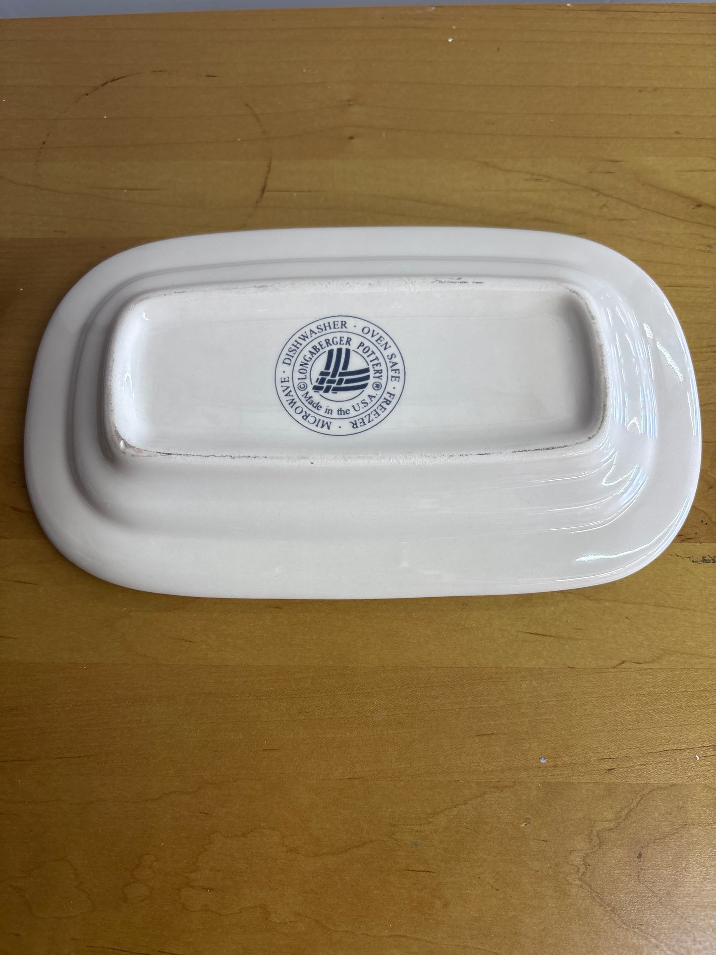 Longaberger Butter Dish bottom only in Classic Blue