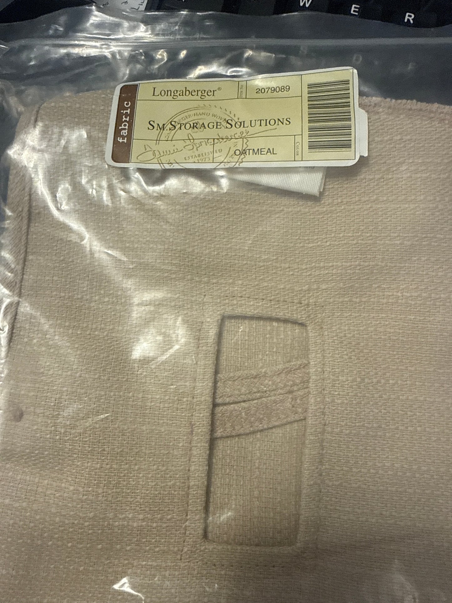 Longaberger small storage solutions liner In oatmeal