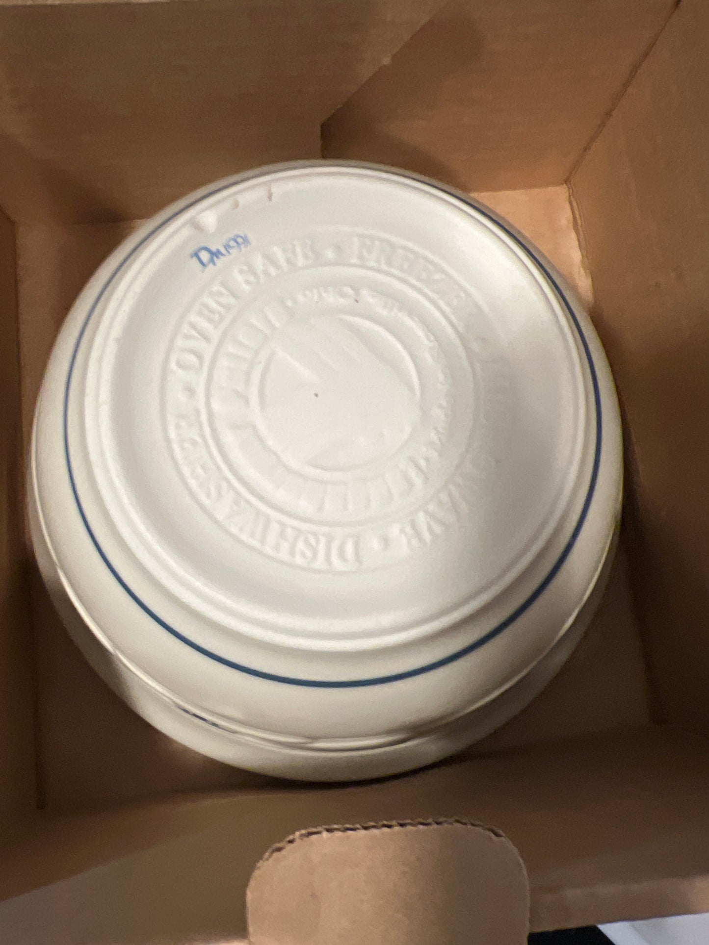 Longaberger medium mixing bowl in classic blue