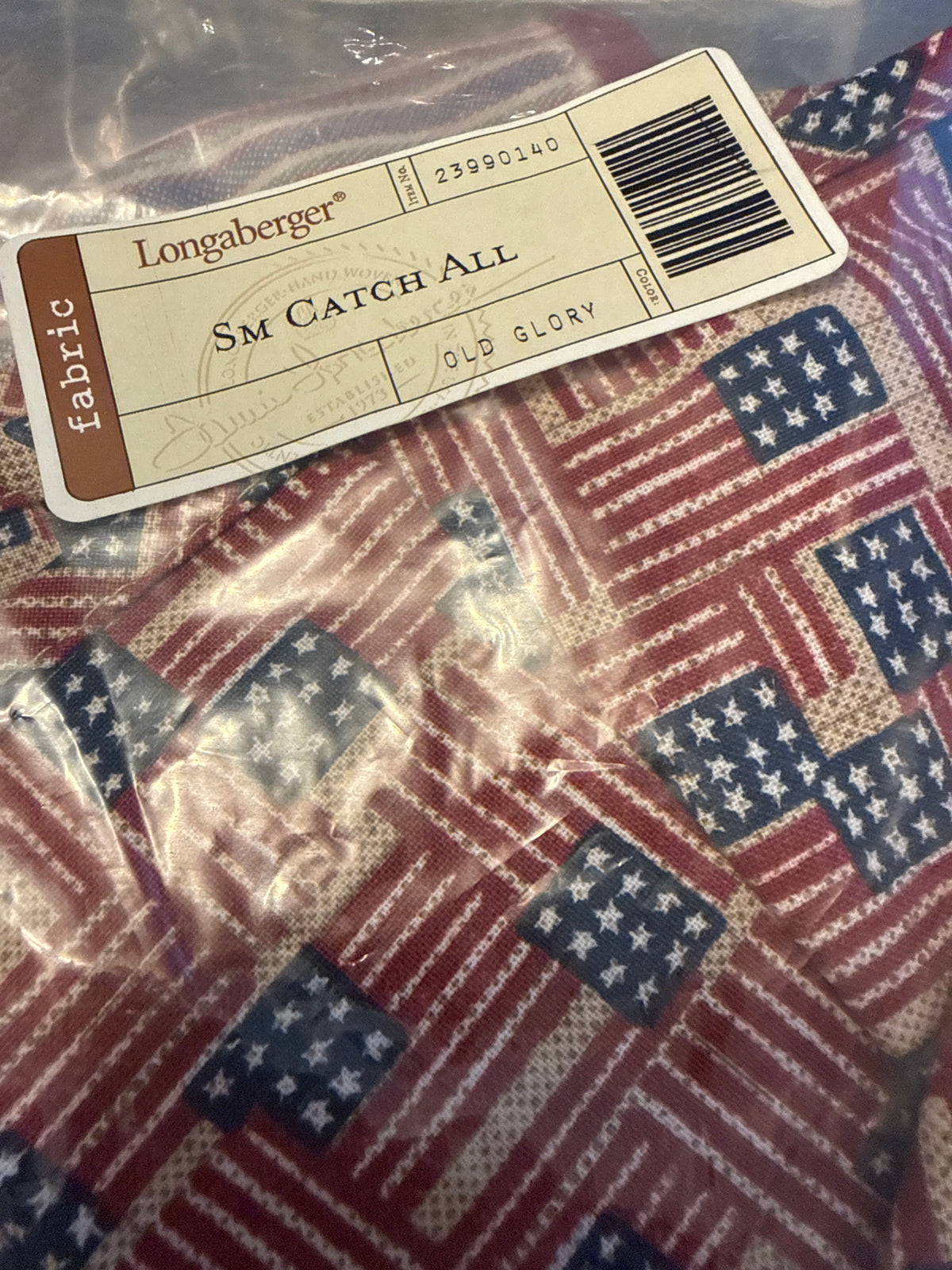 Longaberger small catchall liner in old glory