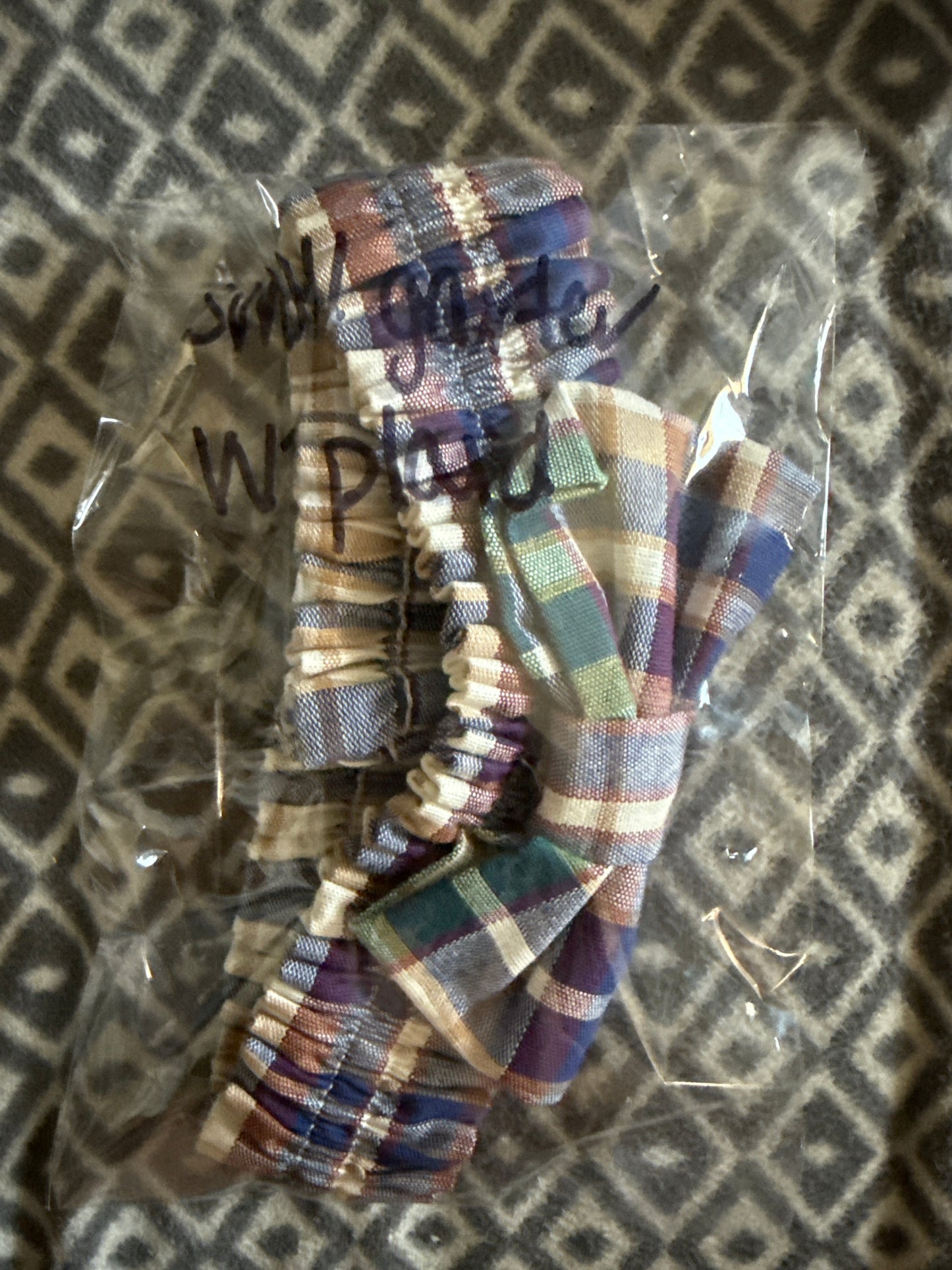 Longaberger Small Garter in Woven traditions Plaid