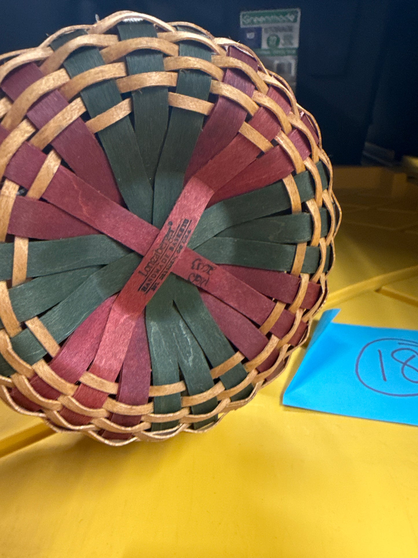 Longaberger tree trimmings melody basket with liner and tie on
