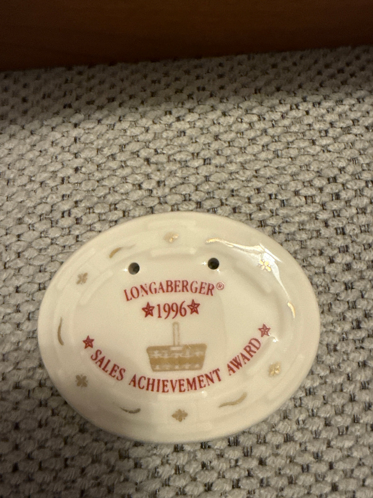 Longaberger 1996 sales achievement award tie on