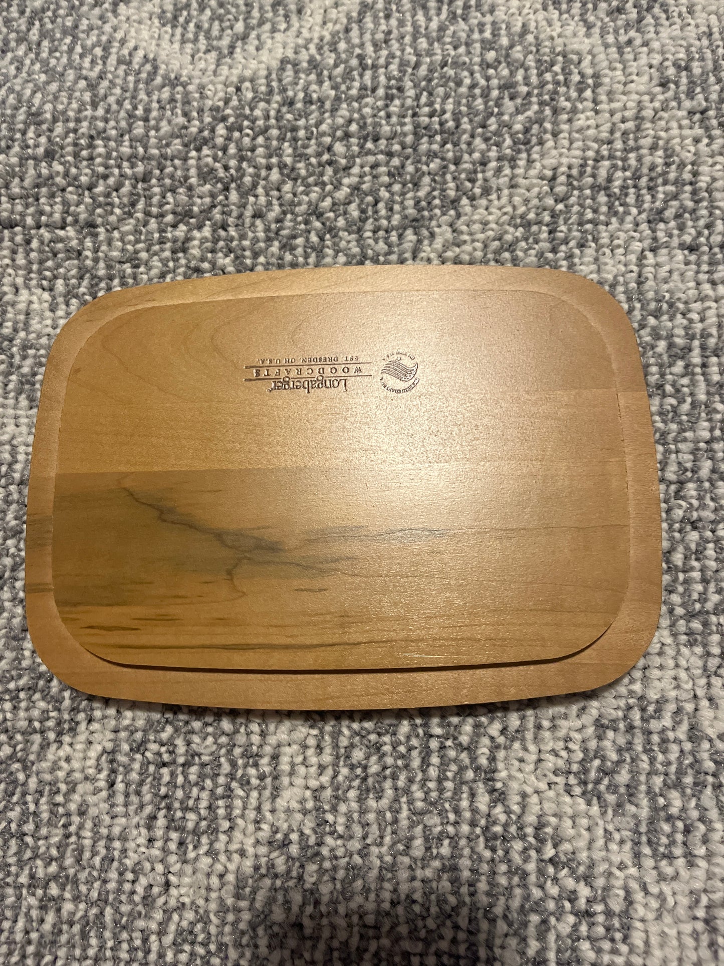Longaberger 8.5”x6” engraved recipe lid