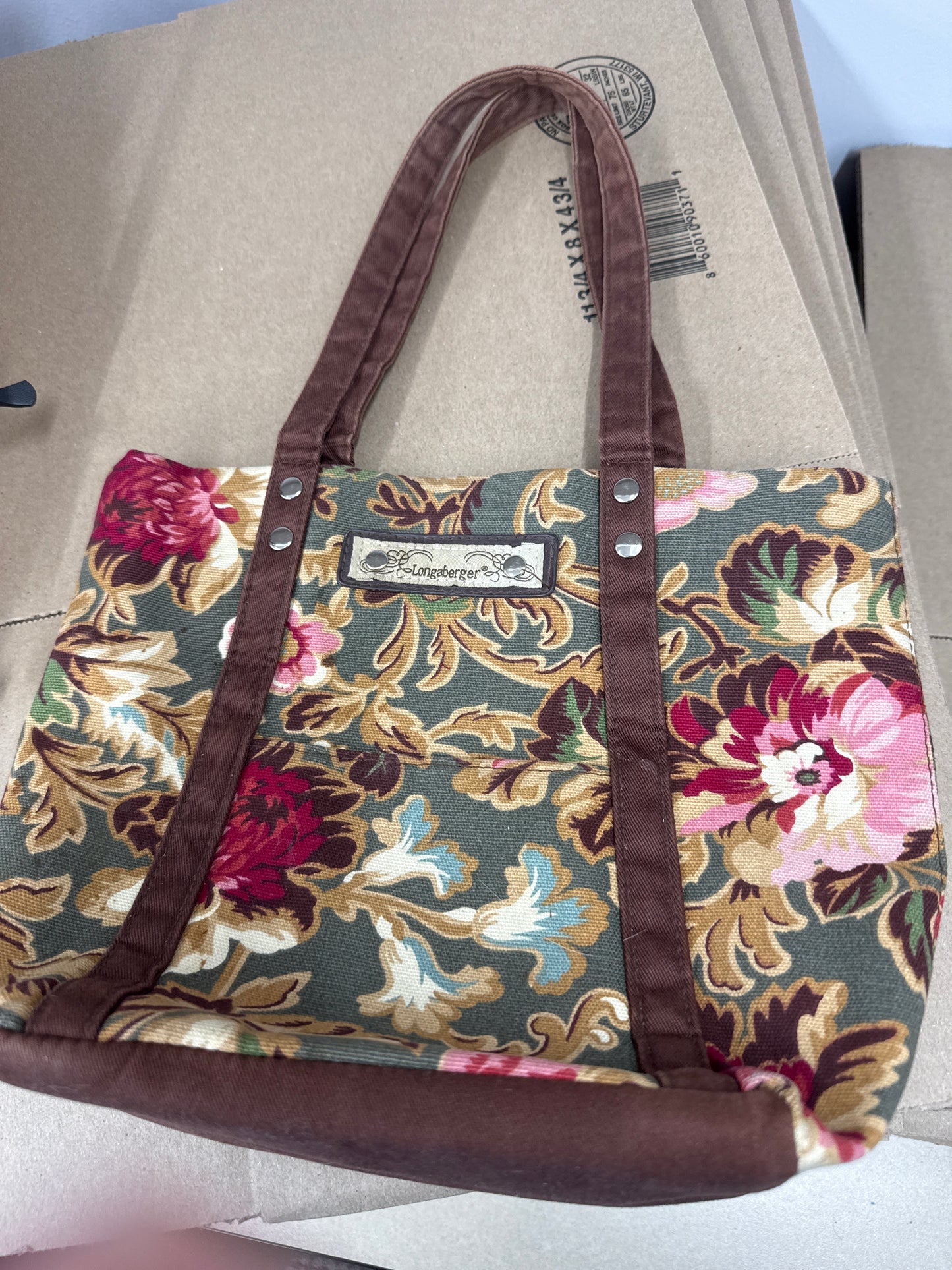Longaberger small majolica garden tote