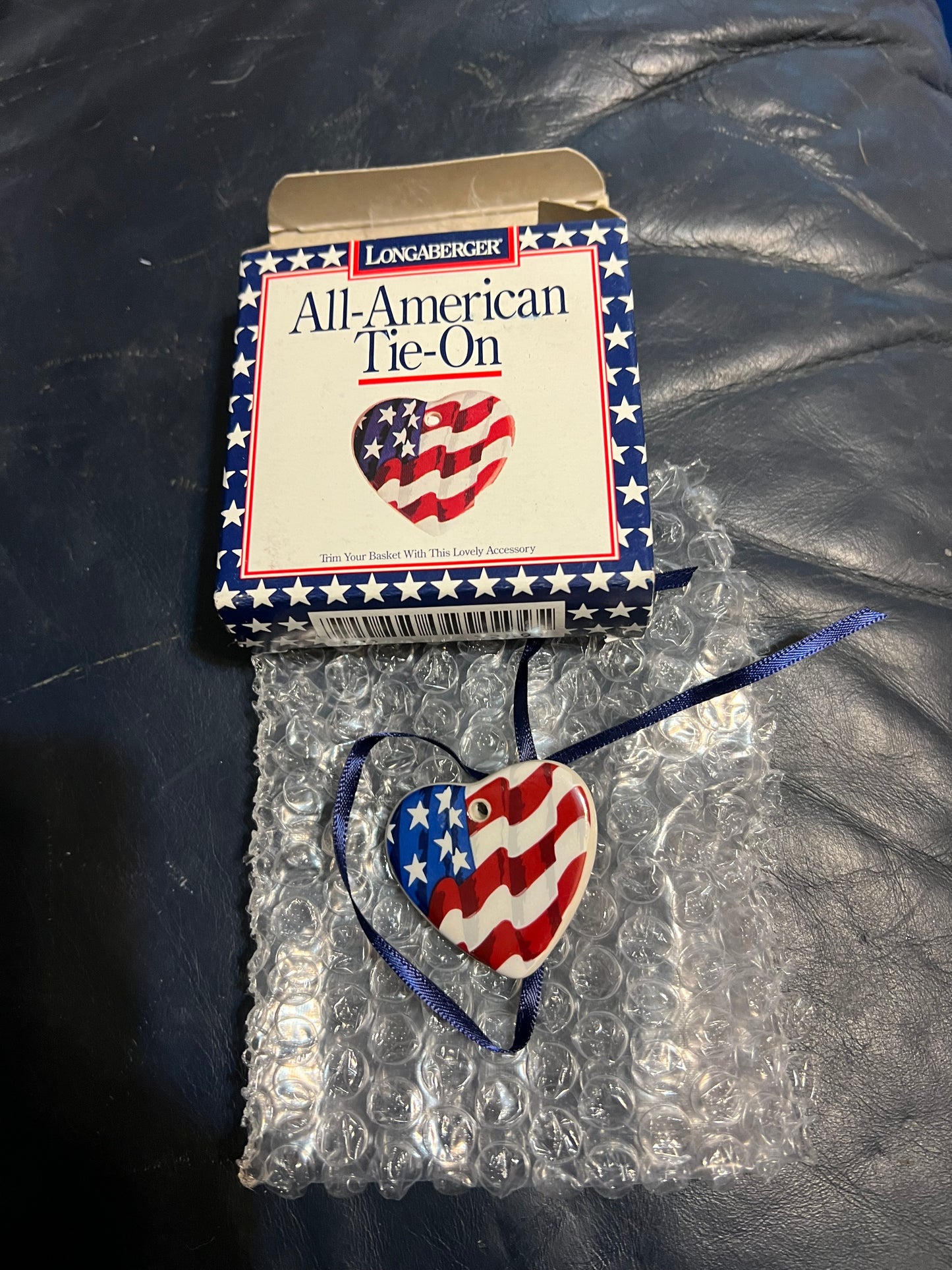 Longaberger All American Heart tie on