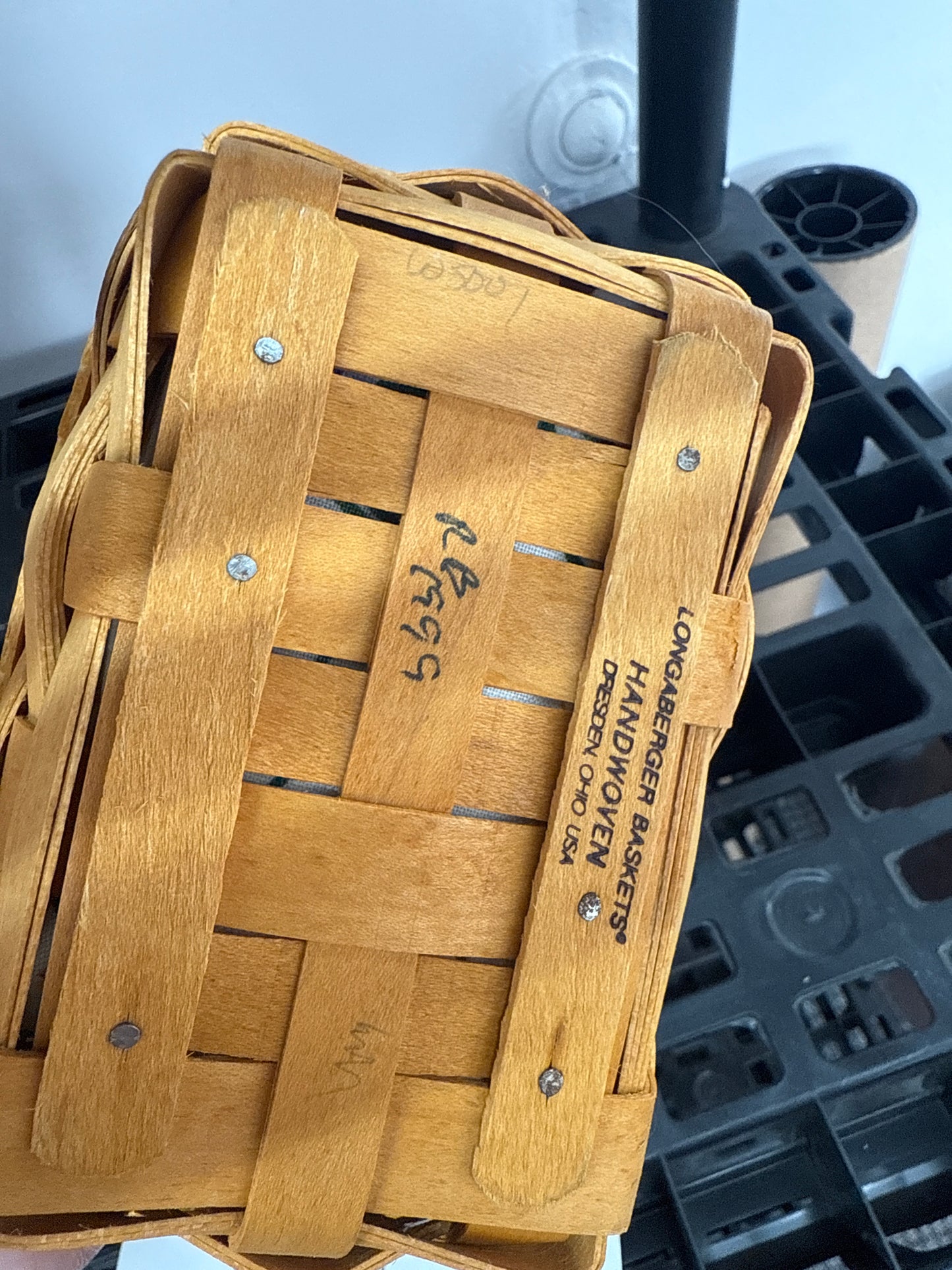 Longaberger parsley basket with liner and protector