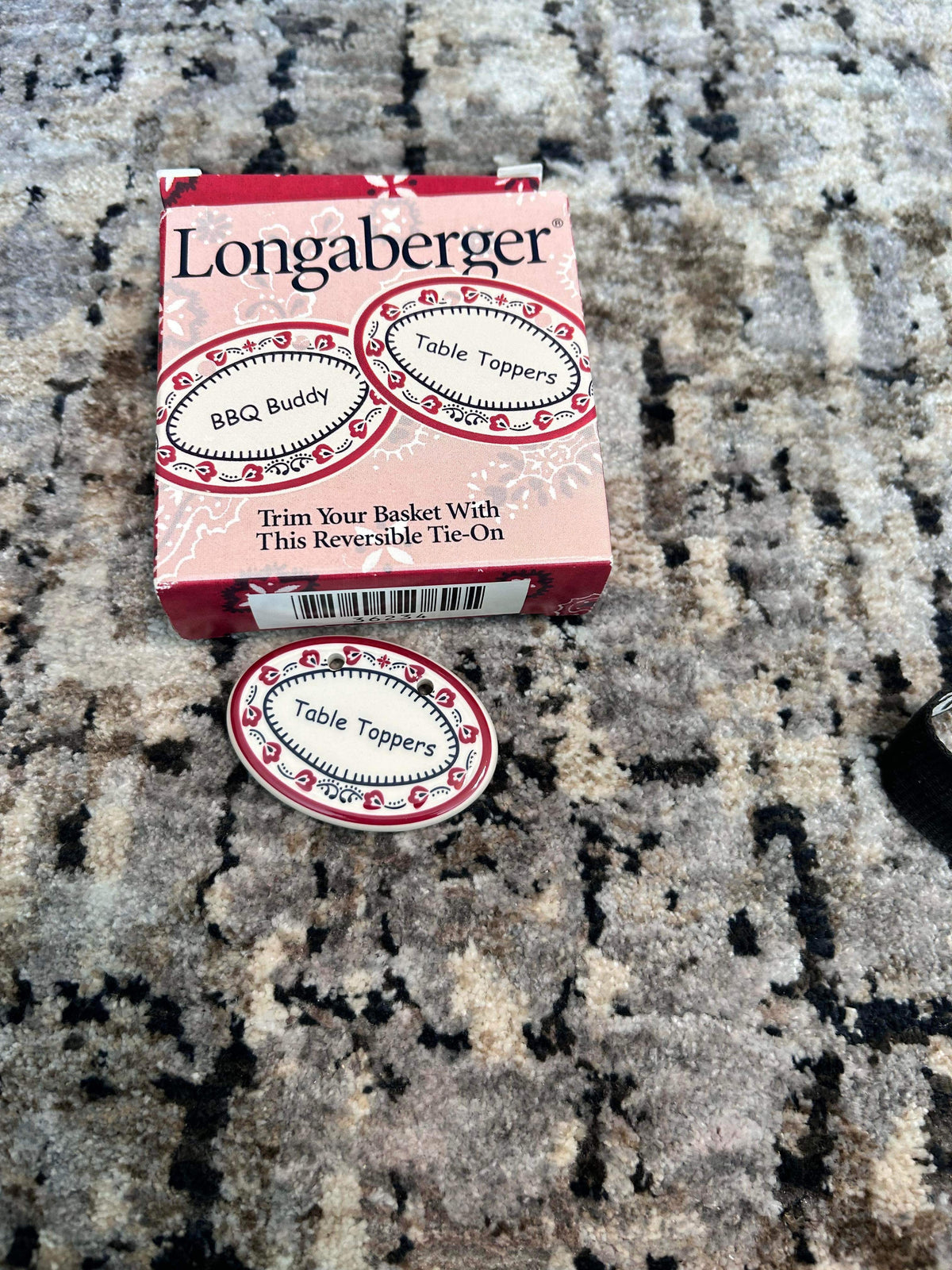 Longaberger BBQ Buddy / Table Toppers Reversible Tie On