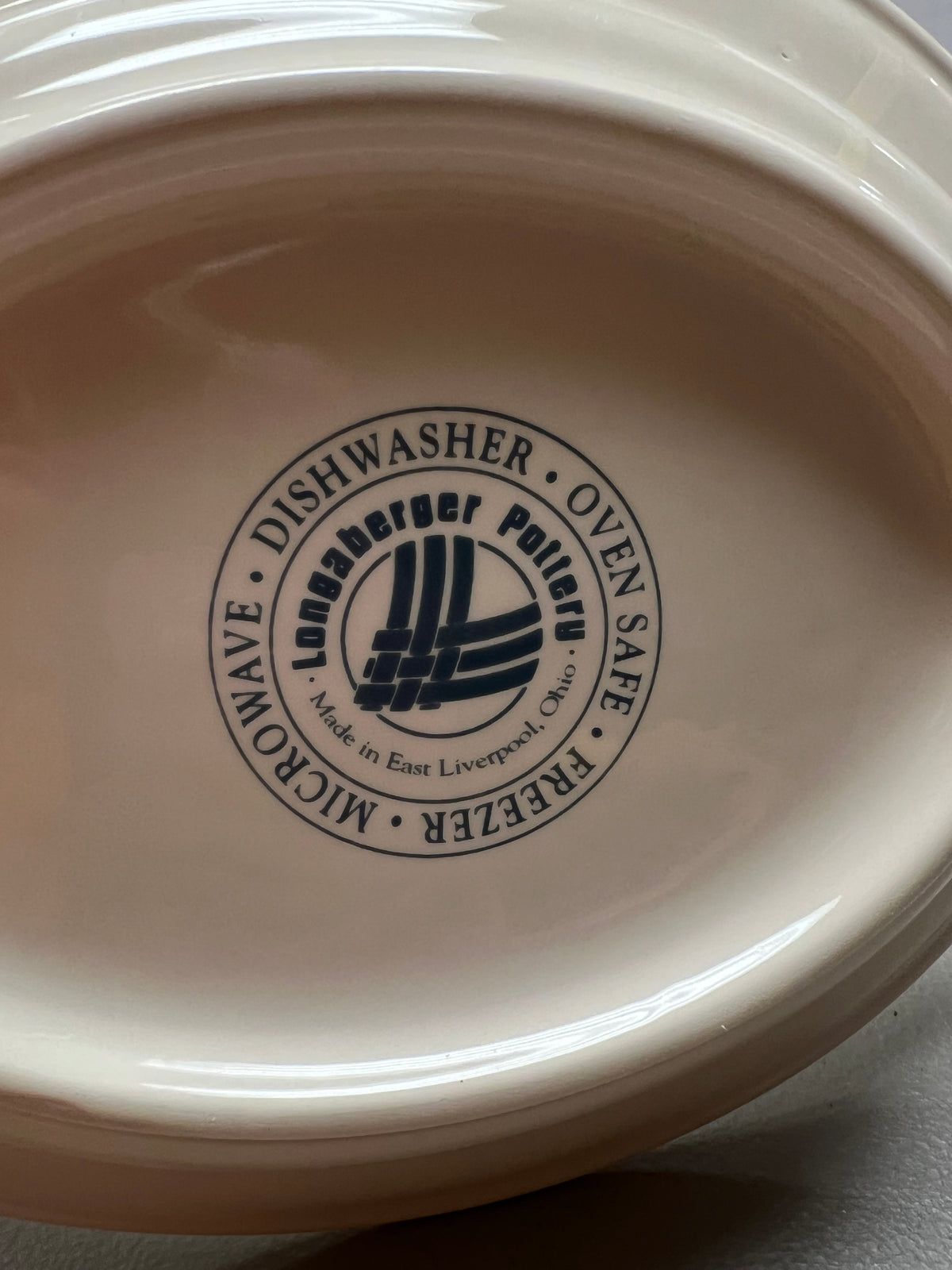 Longaberger oval serving in classic blue