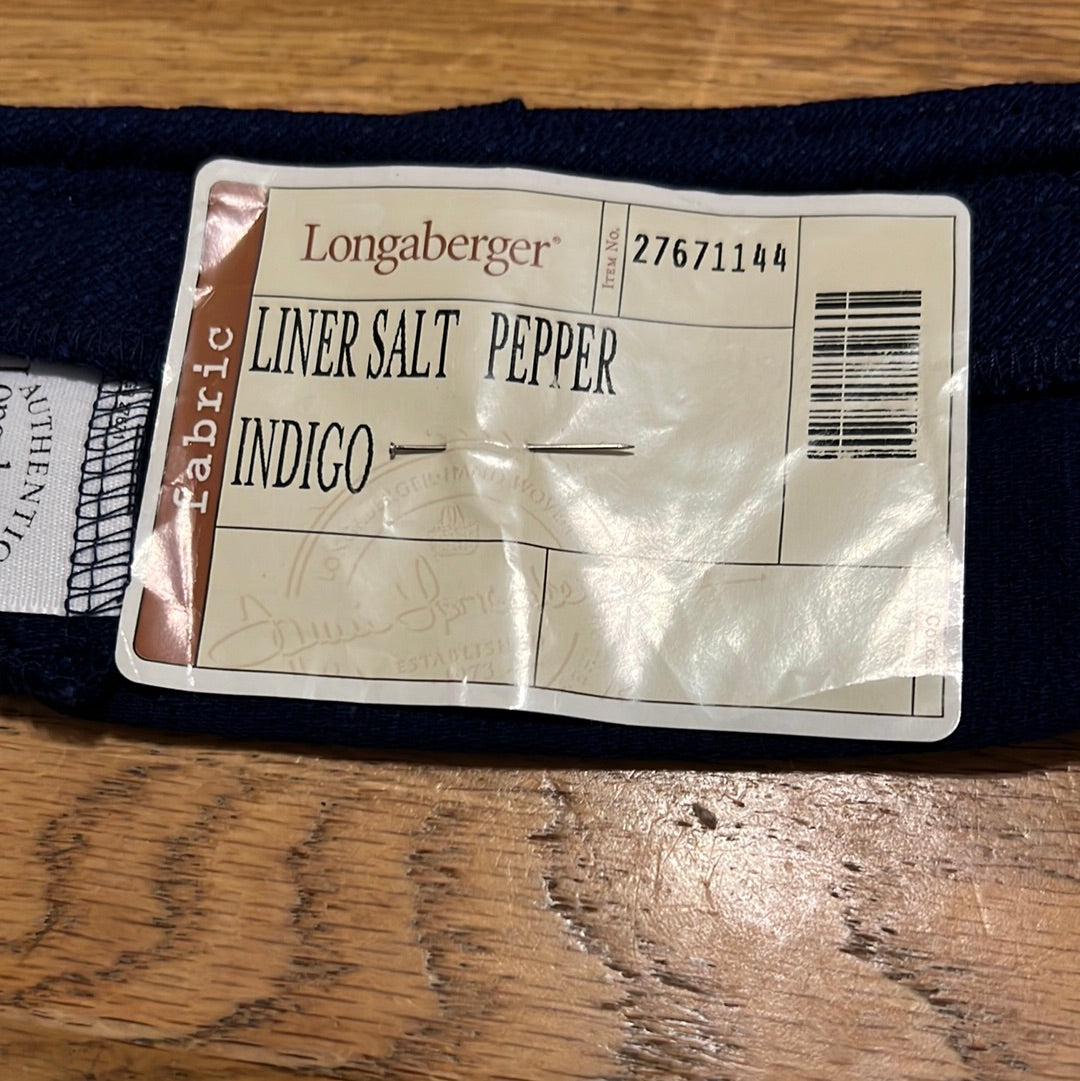 Longaberger salt & pepper liner in indigo