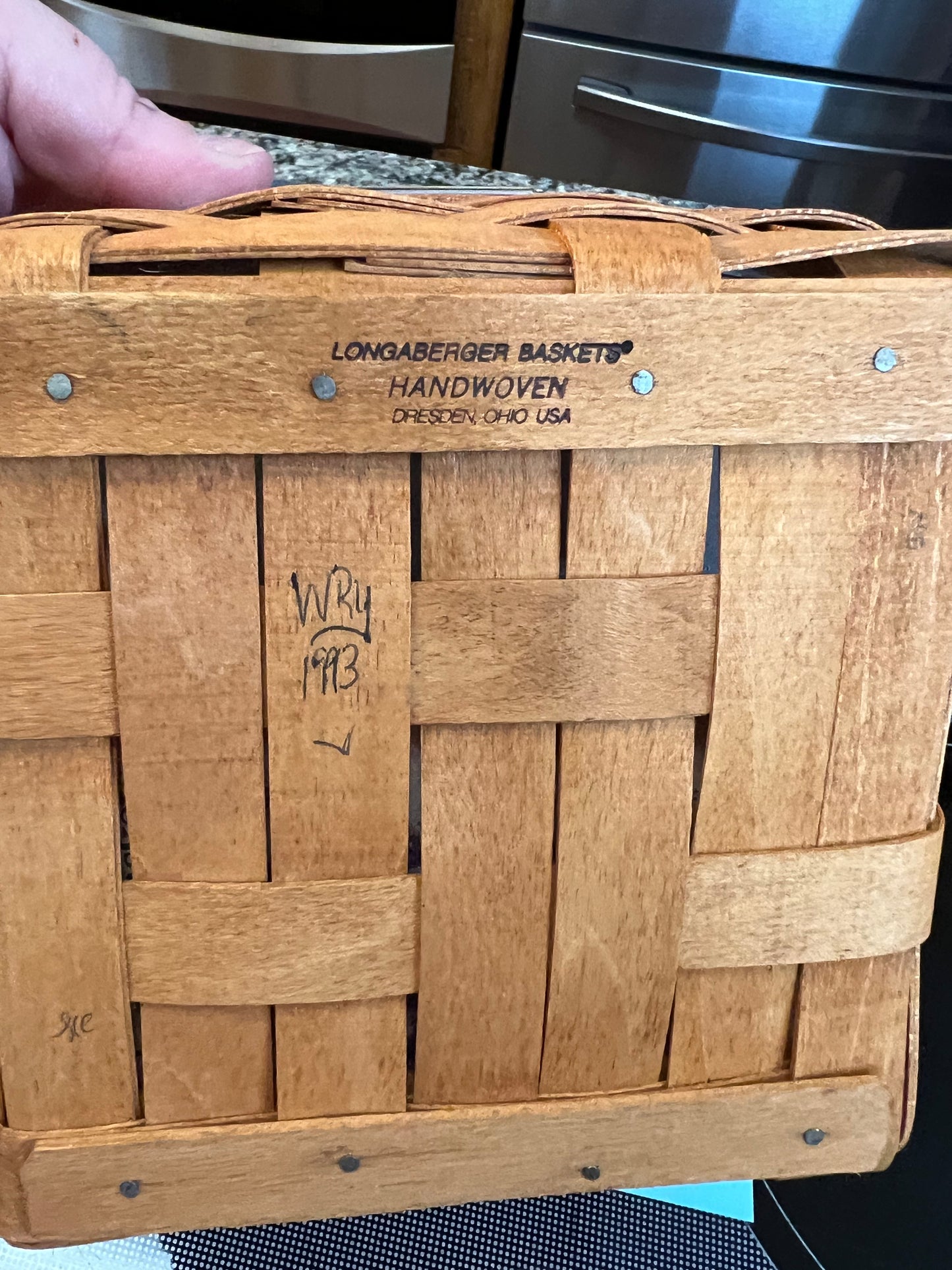 Longaberger medium berry basket with protector