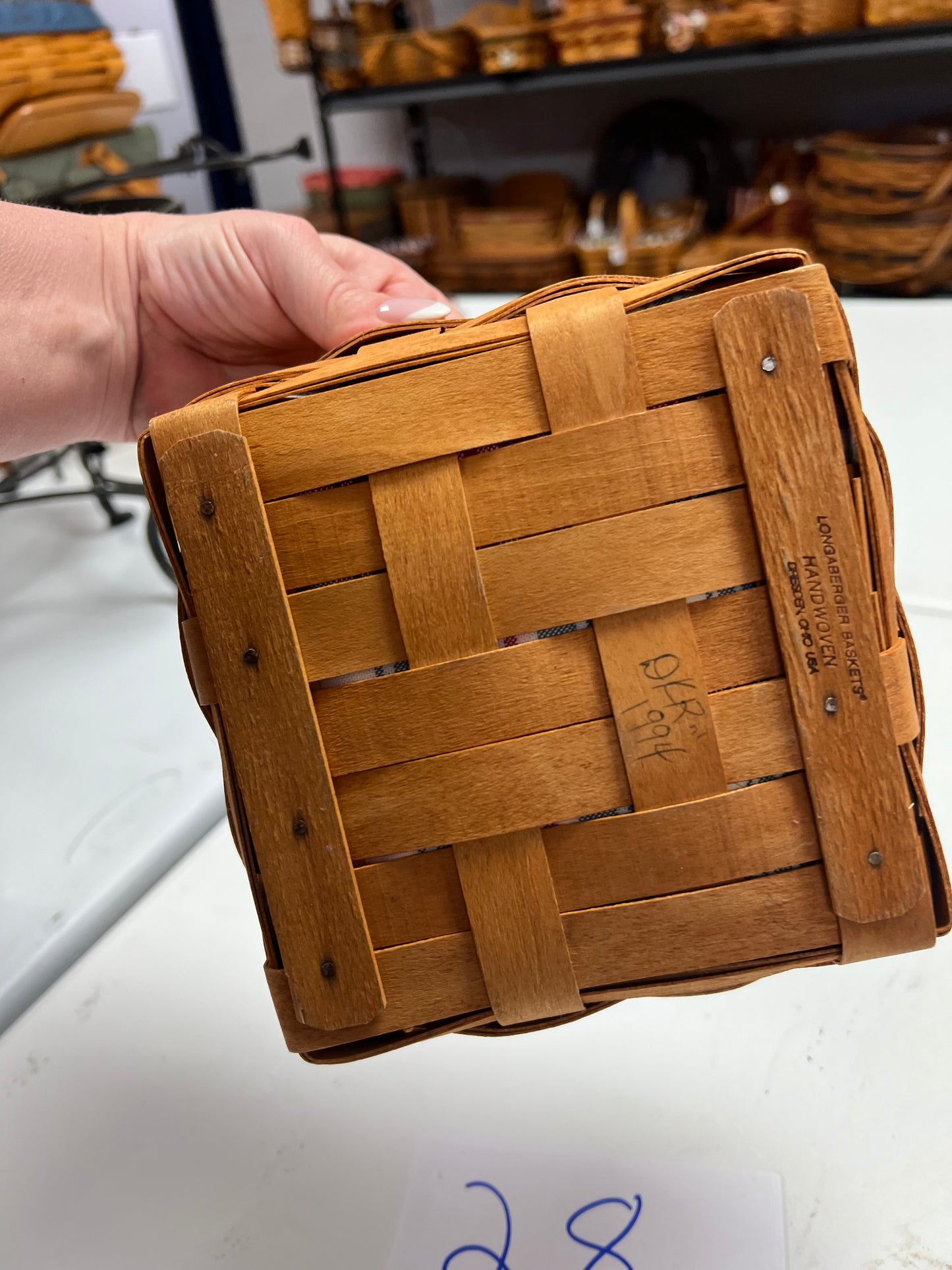 Longaberger medium berry basket with liner & protector