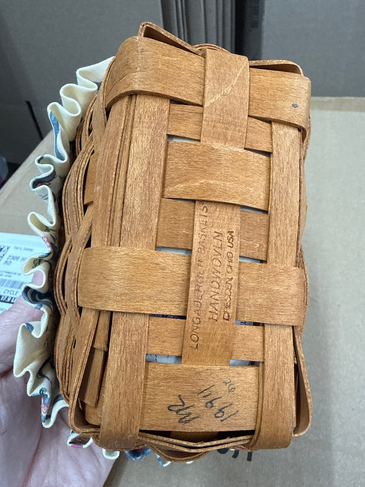 Longaberger ambrosia basket with liner