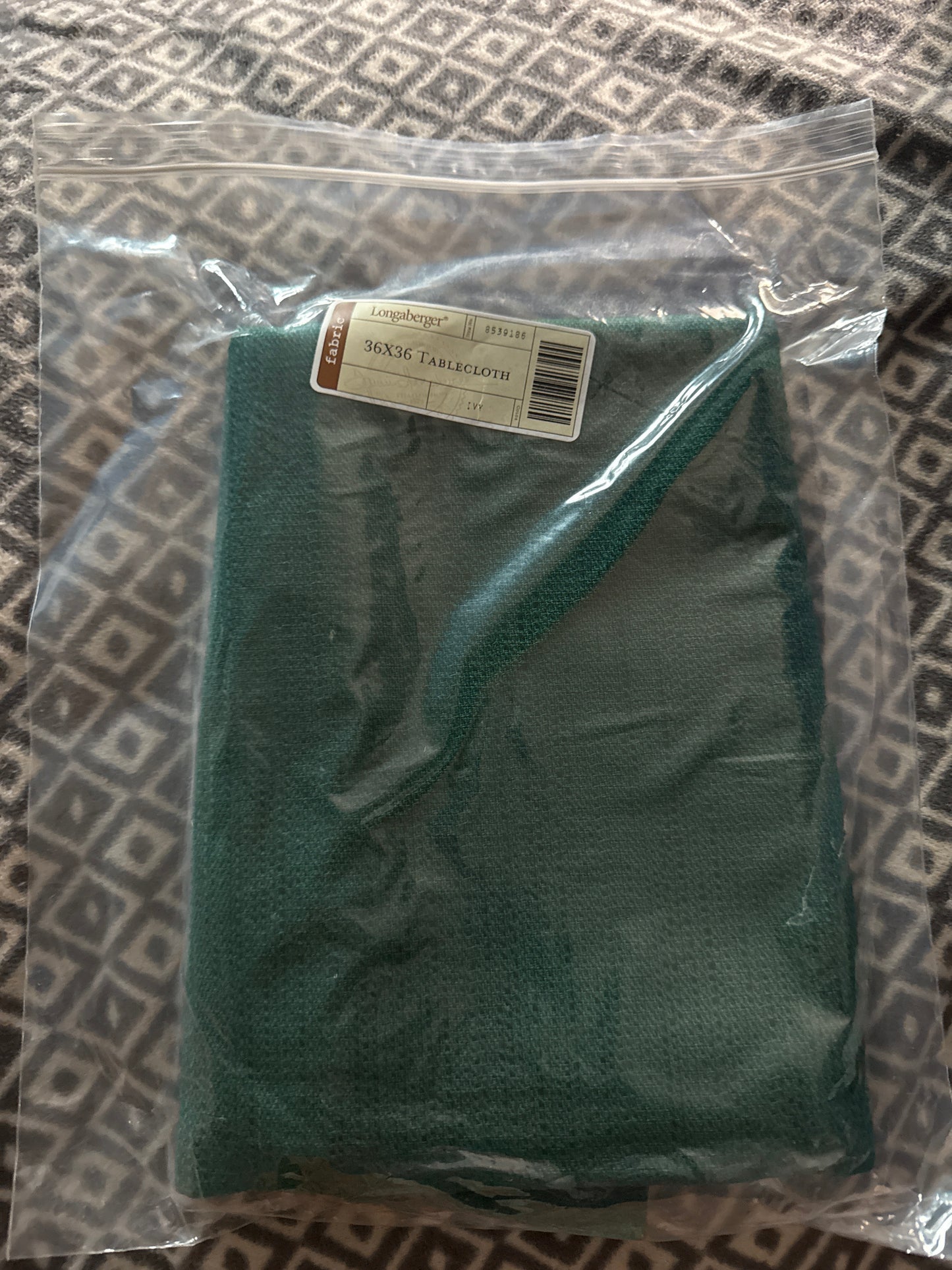 Longaberger 36x36 tablecloth in ivy