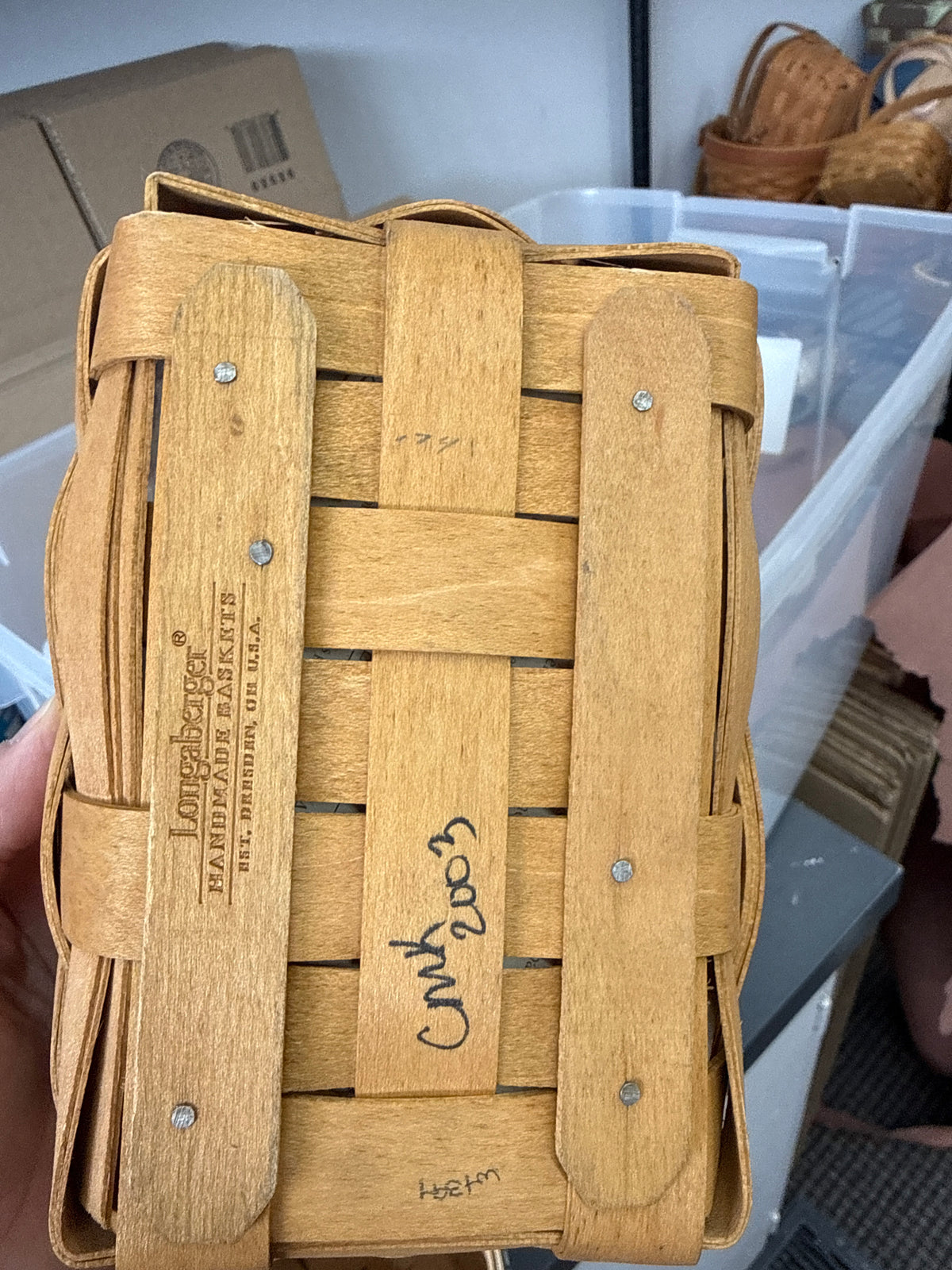 Longaberger tea basket with protector