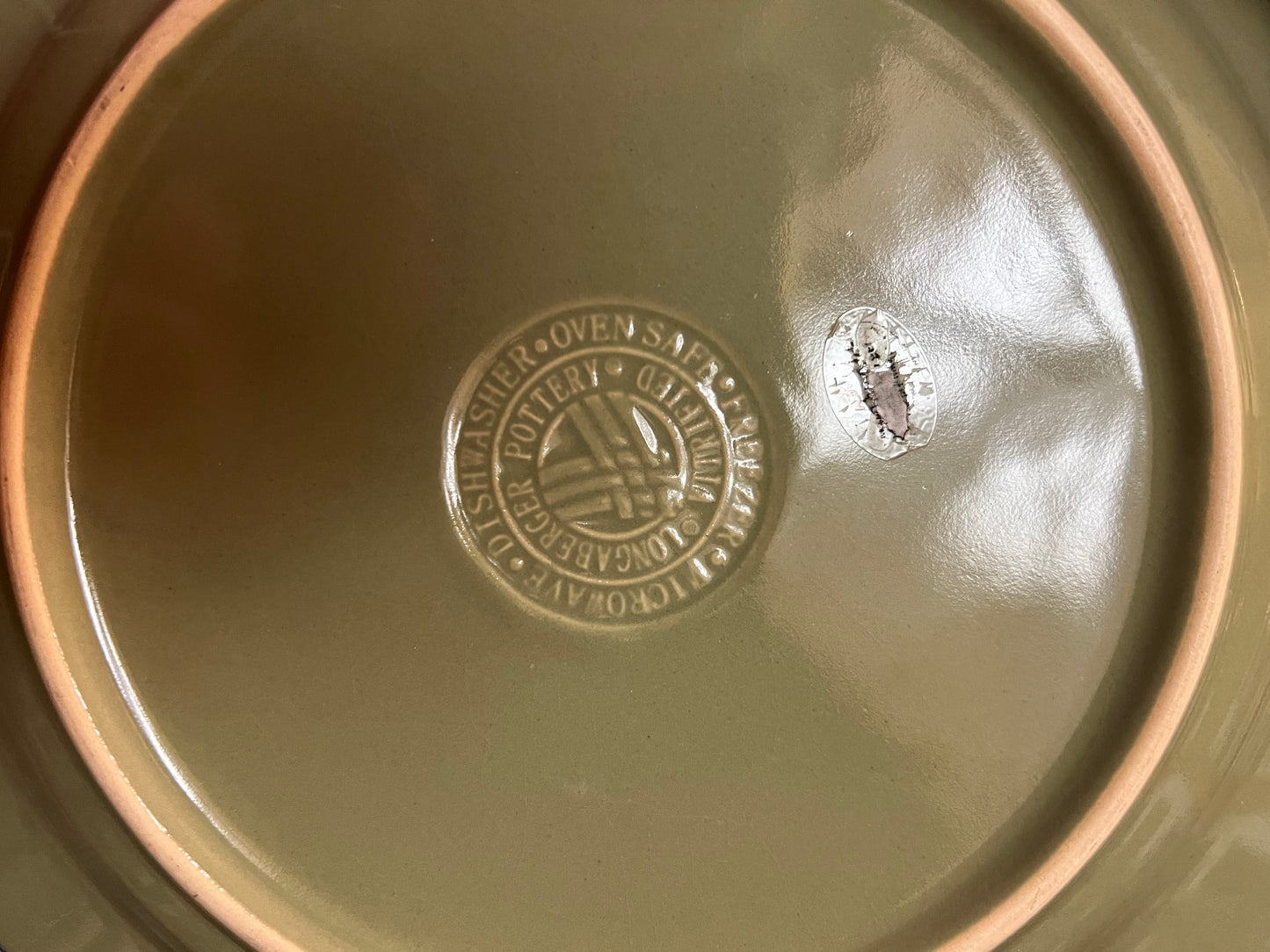 Longaberger dinner plate in Sage