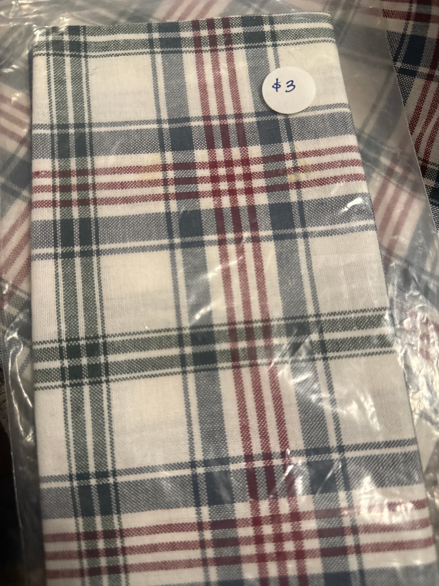 Longaberger single napkin in market day stripe