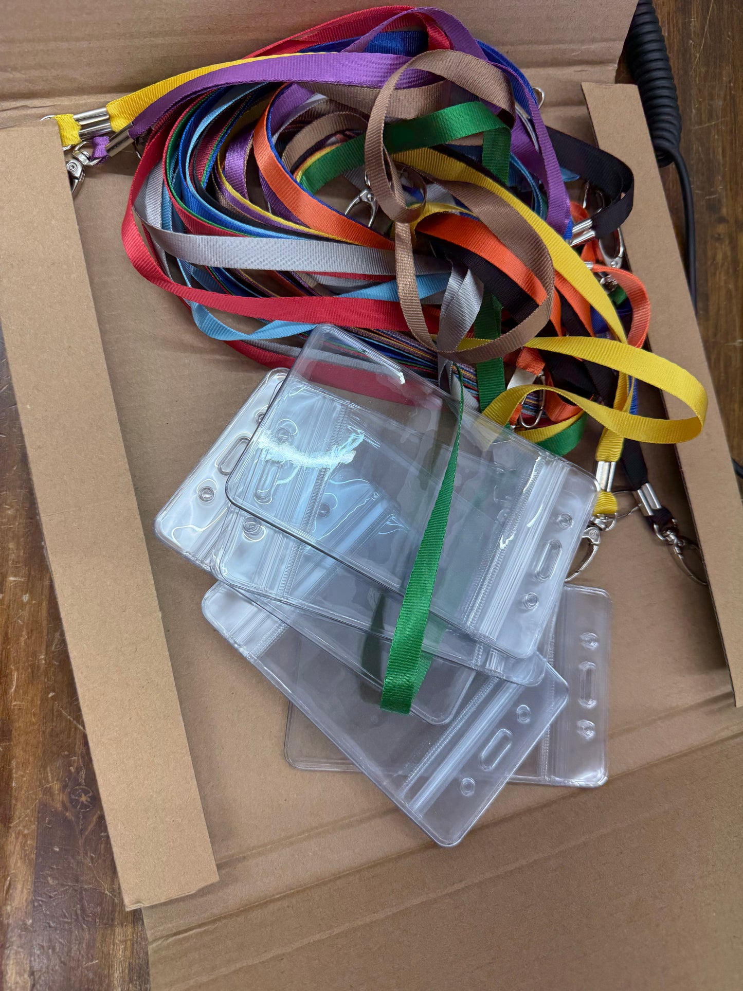 Box of lanyards