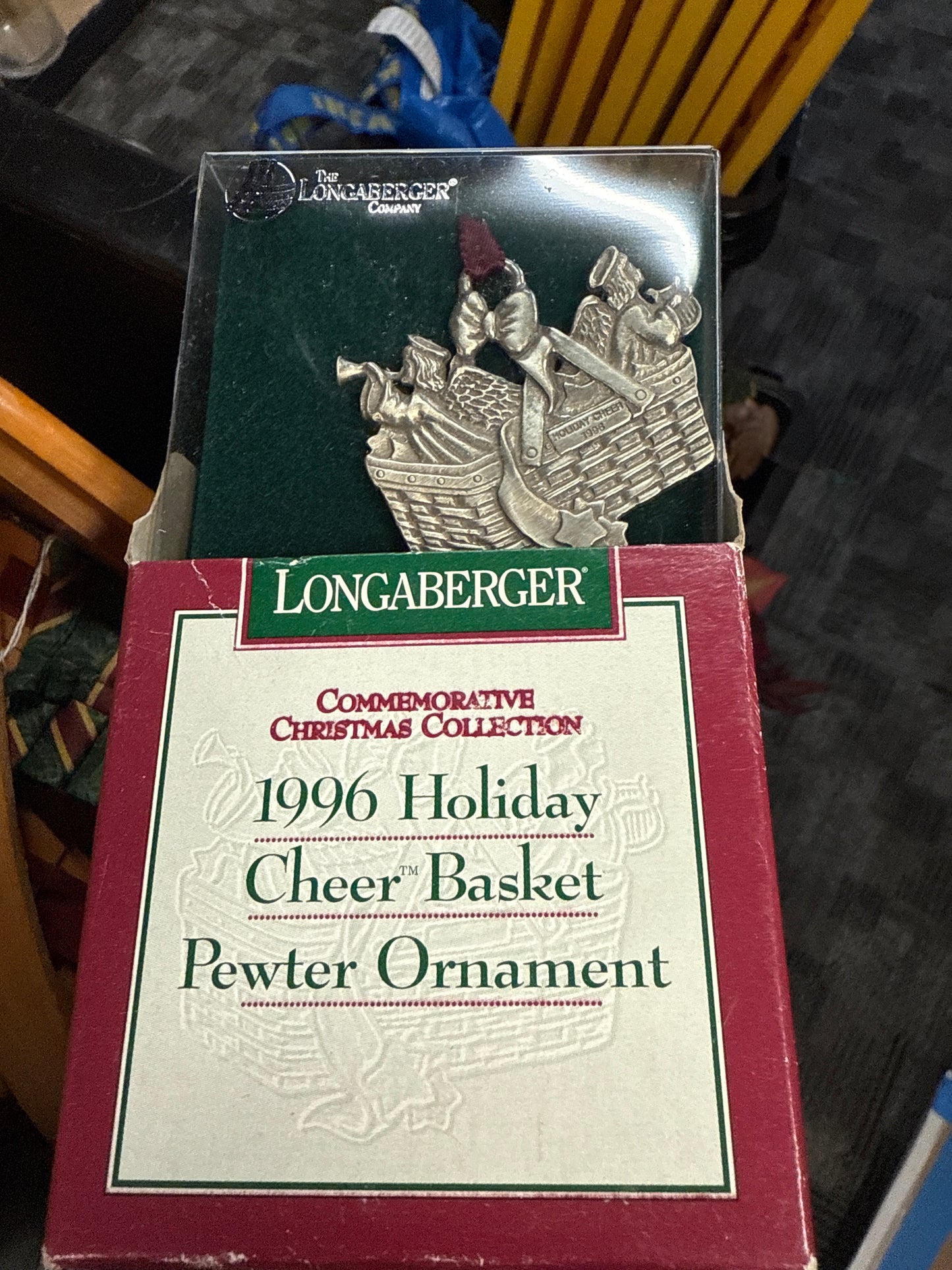 Longaberger holiday cheer basket ornament