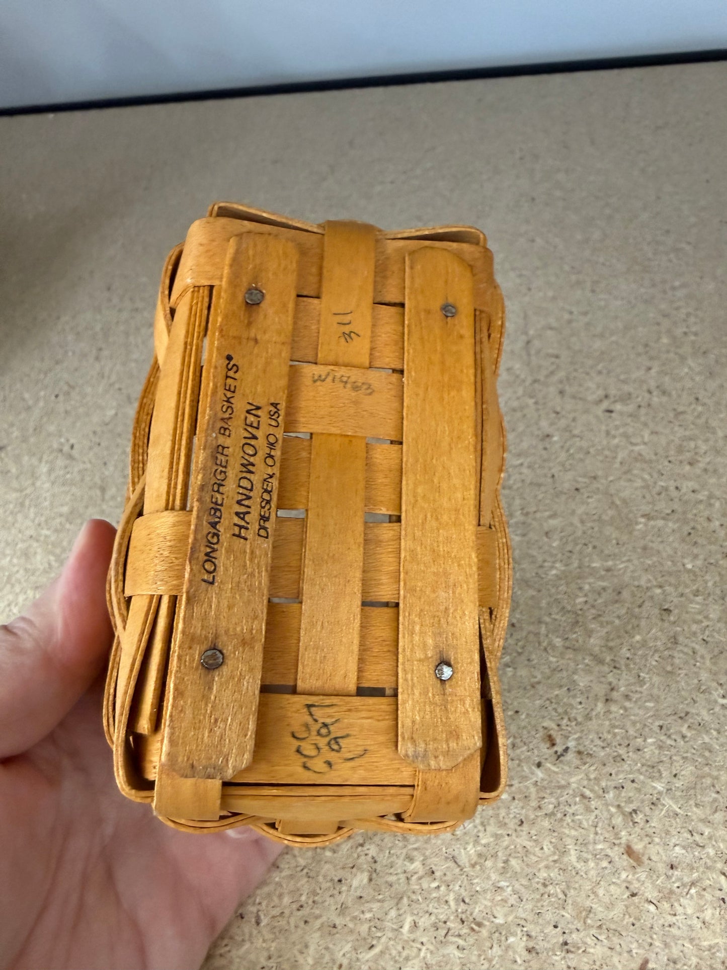 Longaberger business card basket