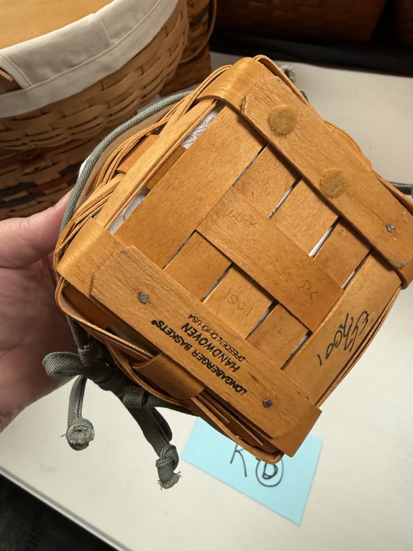 Longaberger 5” measuring basket with liner and protector