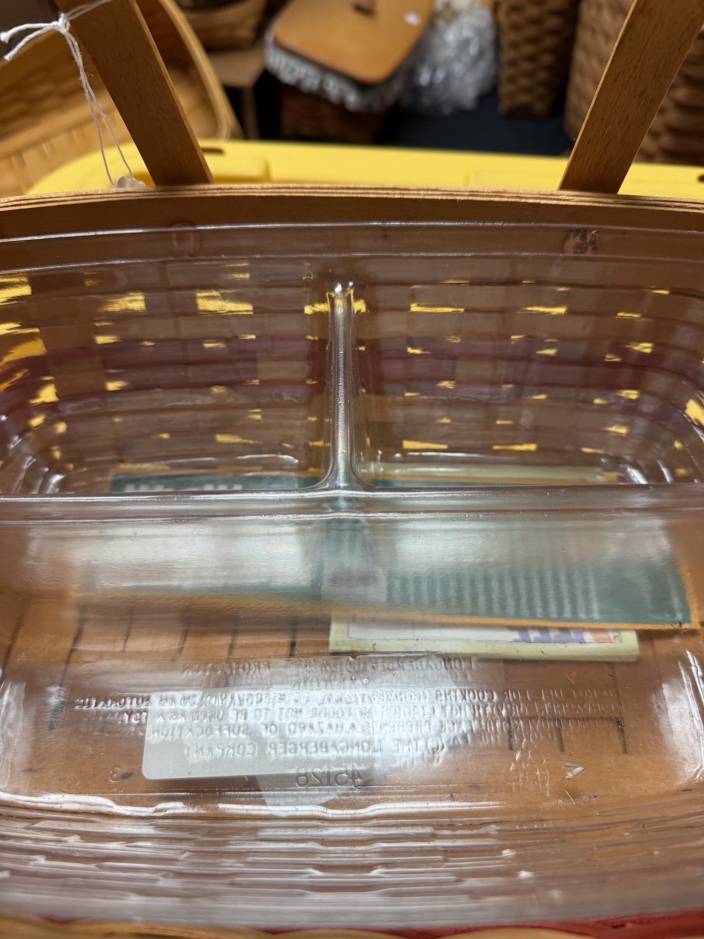 Longaberger holiday cheer basket with liner and protector