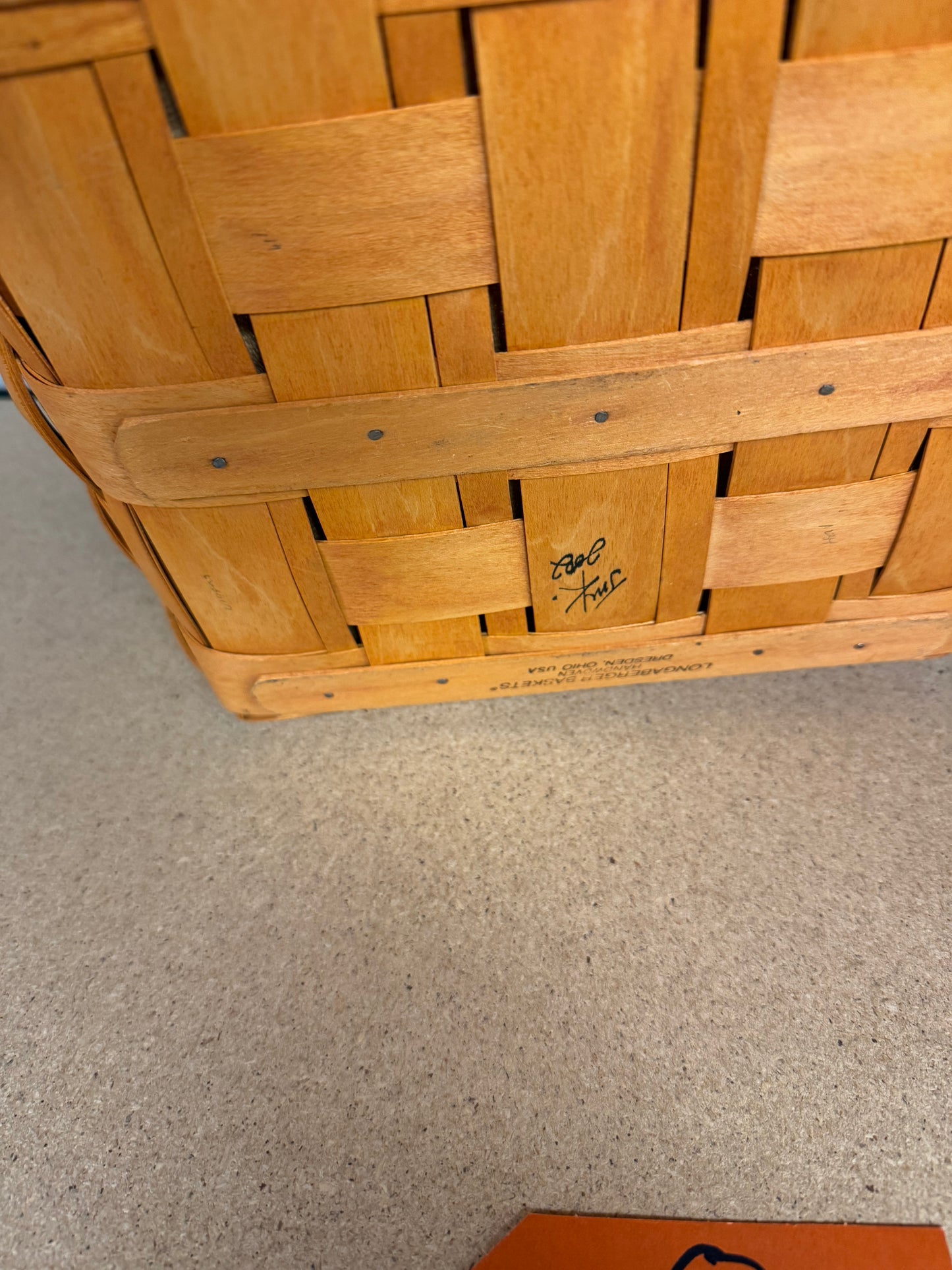 Longaberger pie basket with liner and protector