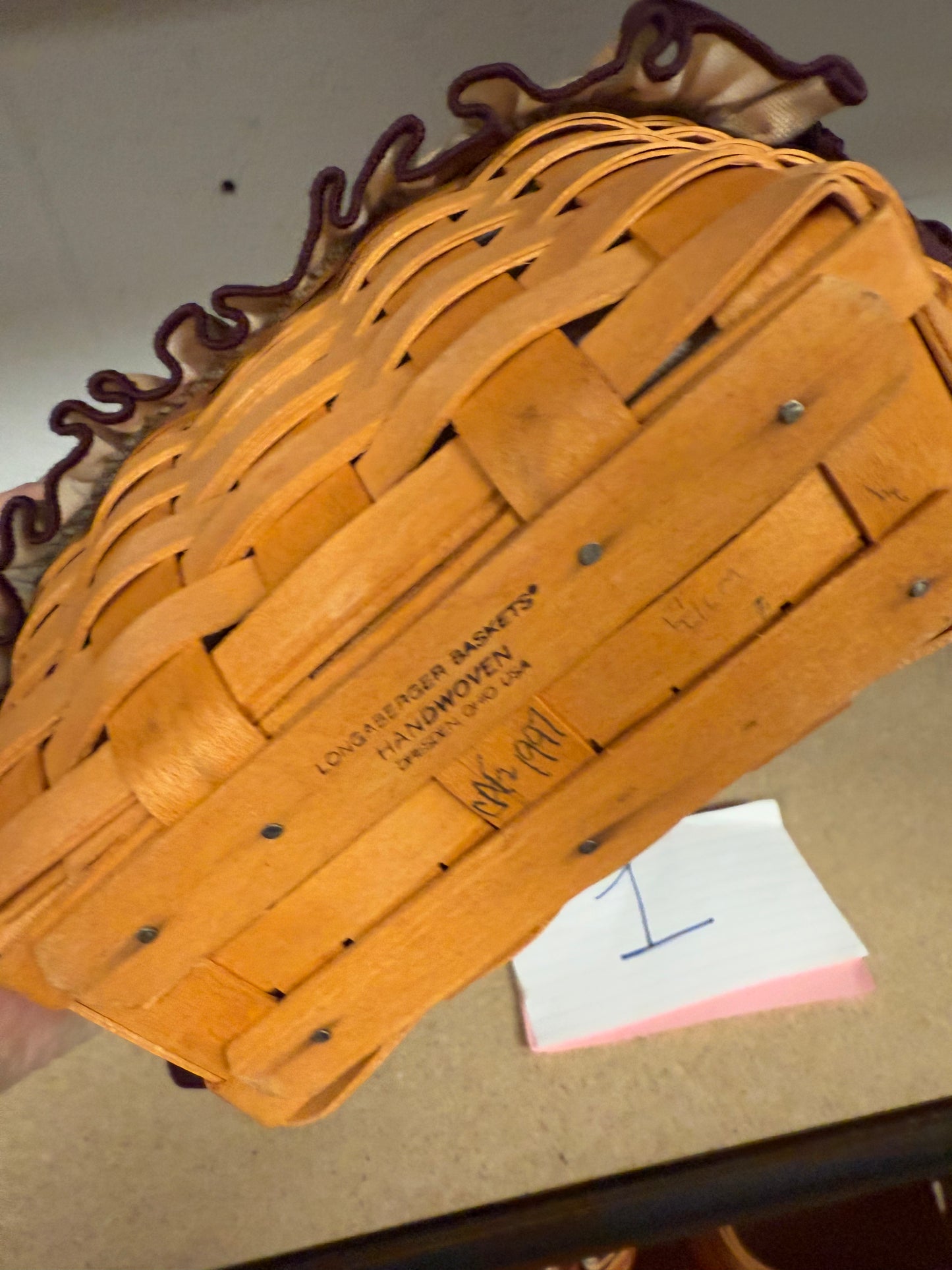 Longaberger 97 Dresden tour basket