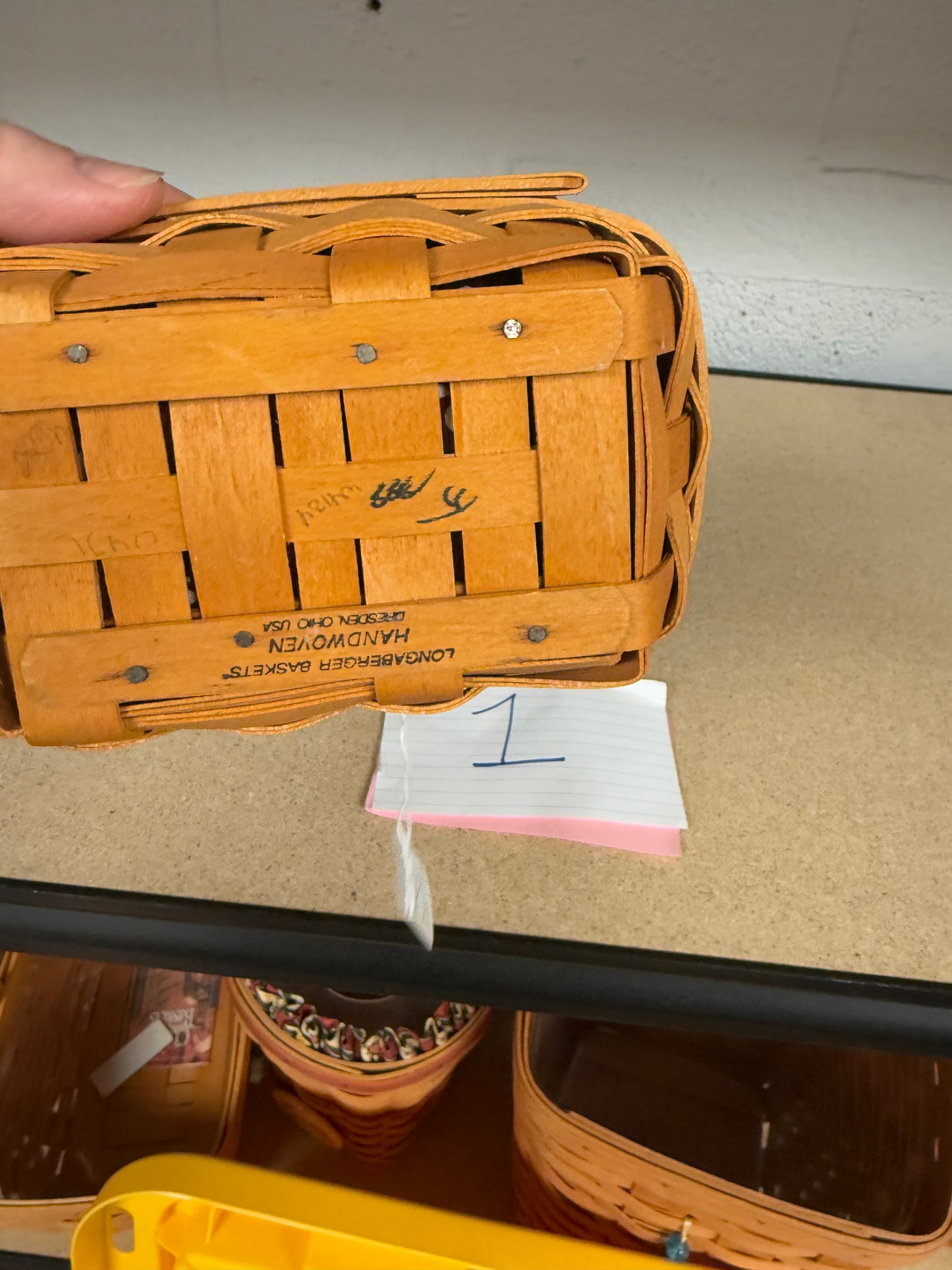 Longaberger parsley basket with liner and protector