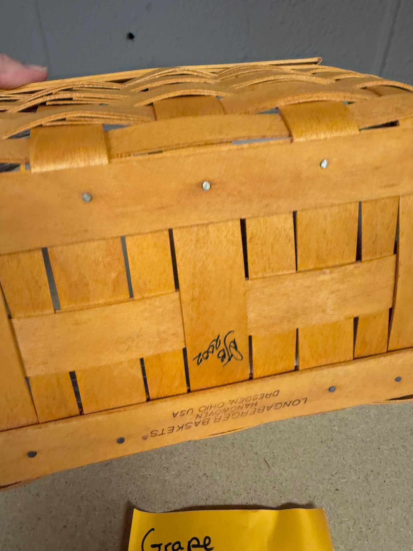 Longaberger spring basket with protector