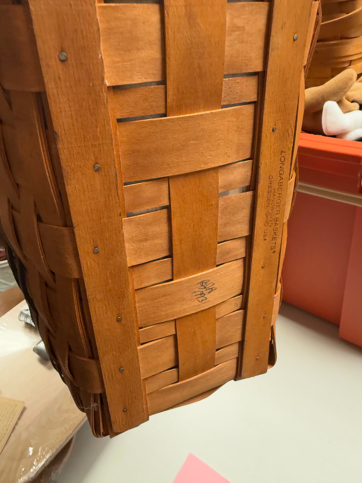 Longaberger original Easter basket with liner and protector