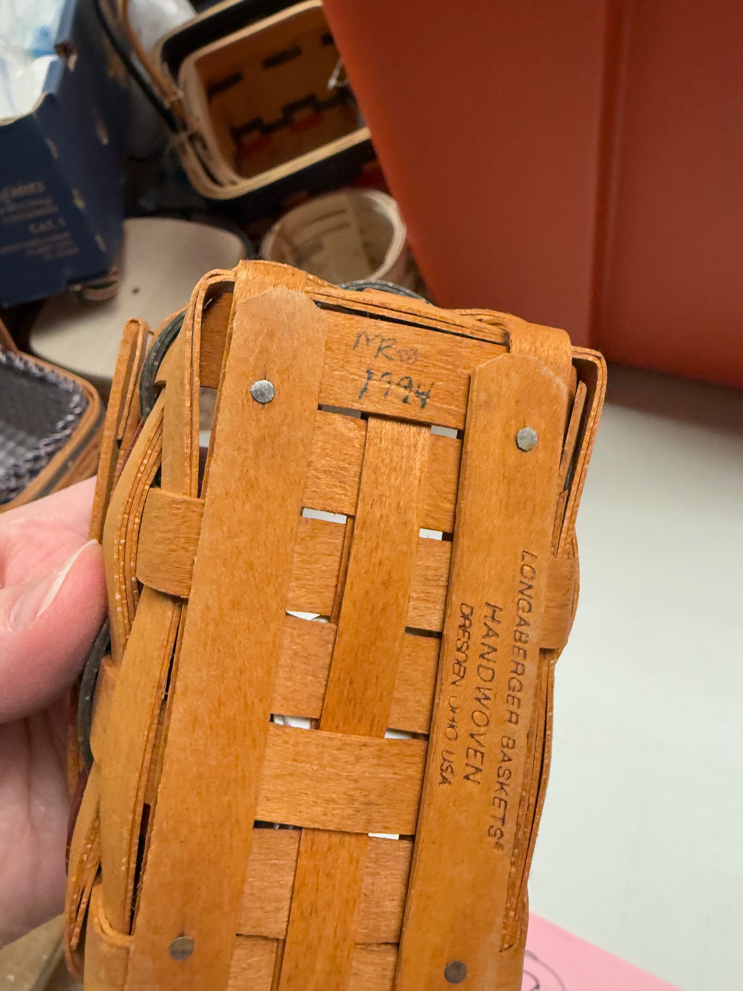 Longaberger business card basket