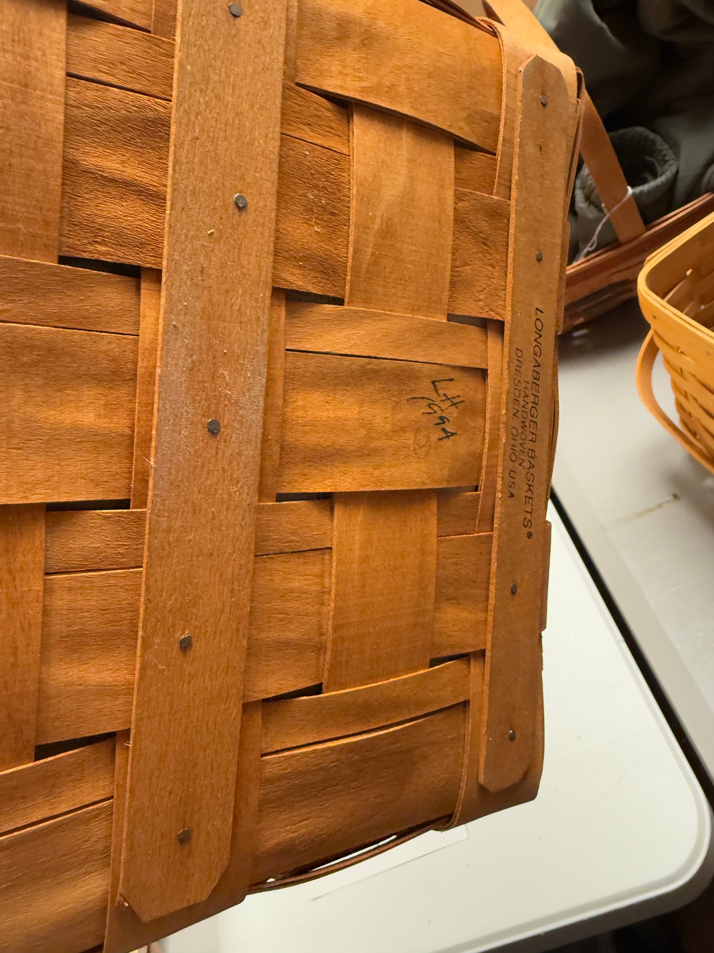 Longaberger cake basket with liner and riser