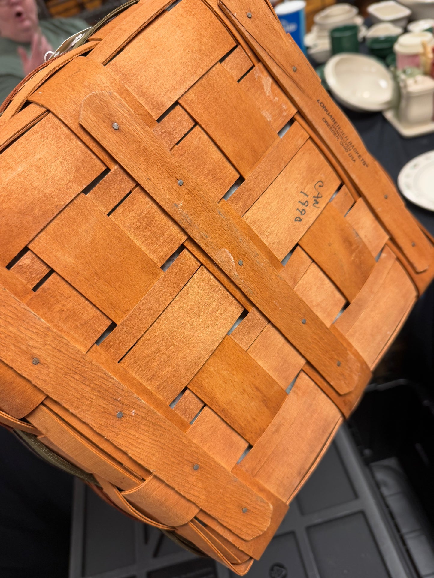 Longaberger cake basket with liner and protector