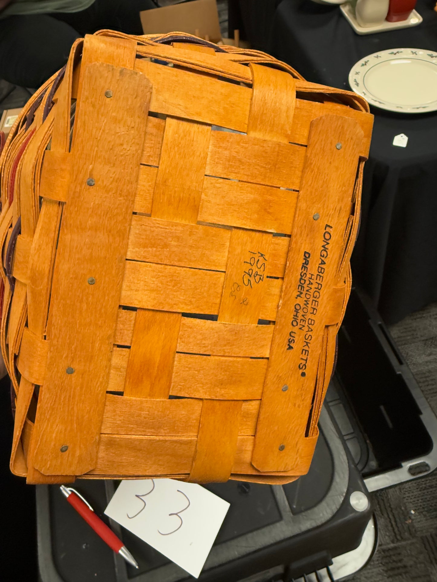 Longaberger 1995 large Easter with protector